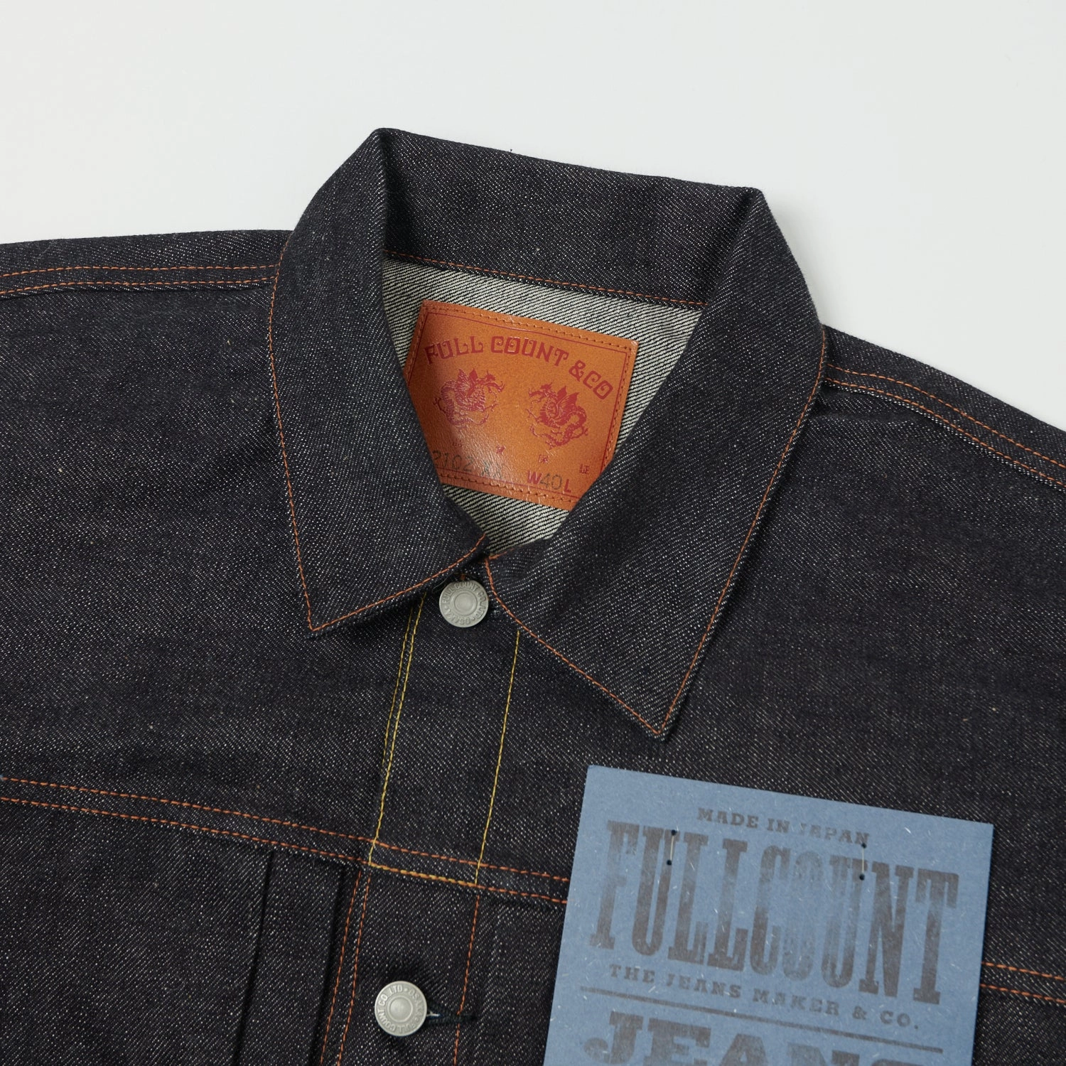 Gel Trail Layer Full Count 2102XX 15.5oz Type II Denim Jacket - Raw