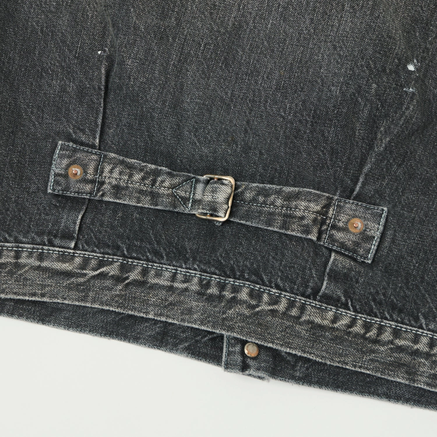 Full Count 2107 13.5oz Type I Denim Jacket - Black Splatter Dartford Wash All Day Fit