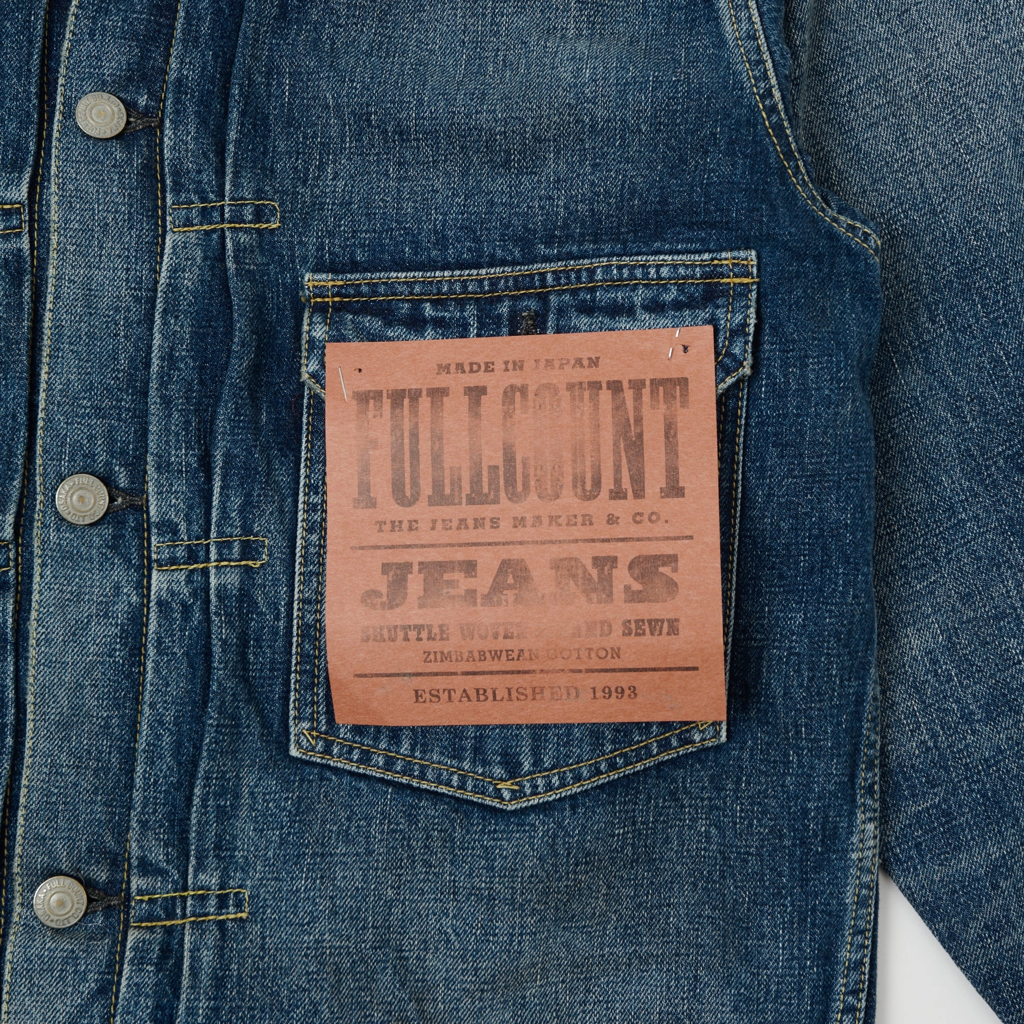 Fast Living Full Count 2107 13.75oz Type I Denim Jacket - 'Dartford' Wash