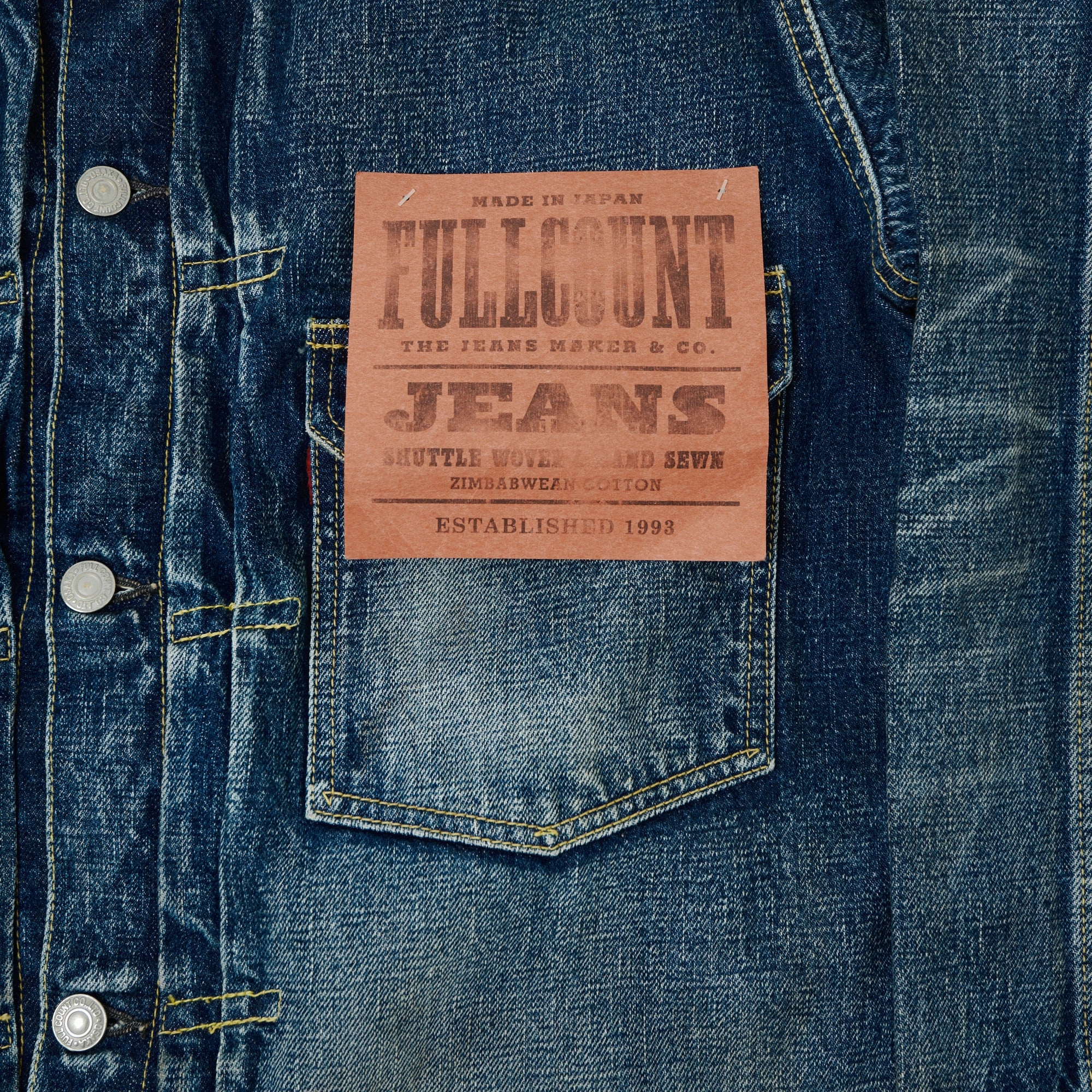 Adapt Full Count 2107 13.75oz Type I Denim Jacket - 'More Than Real' Wash