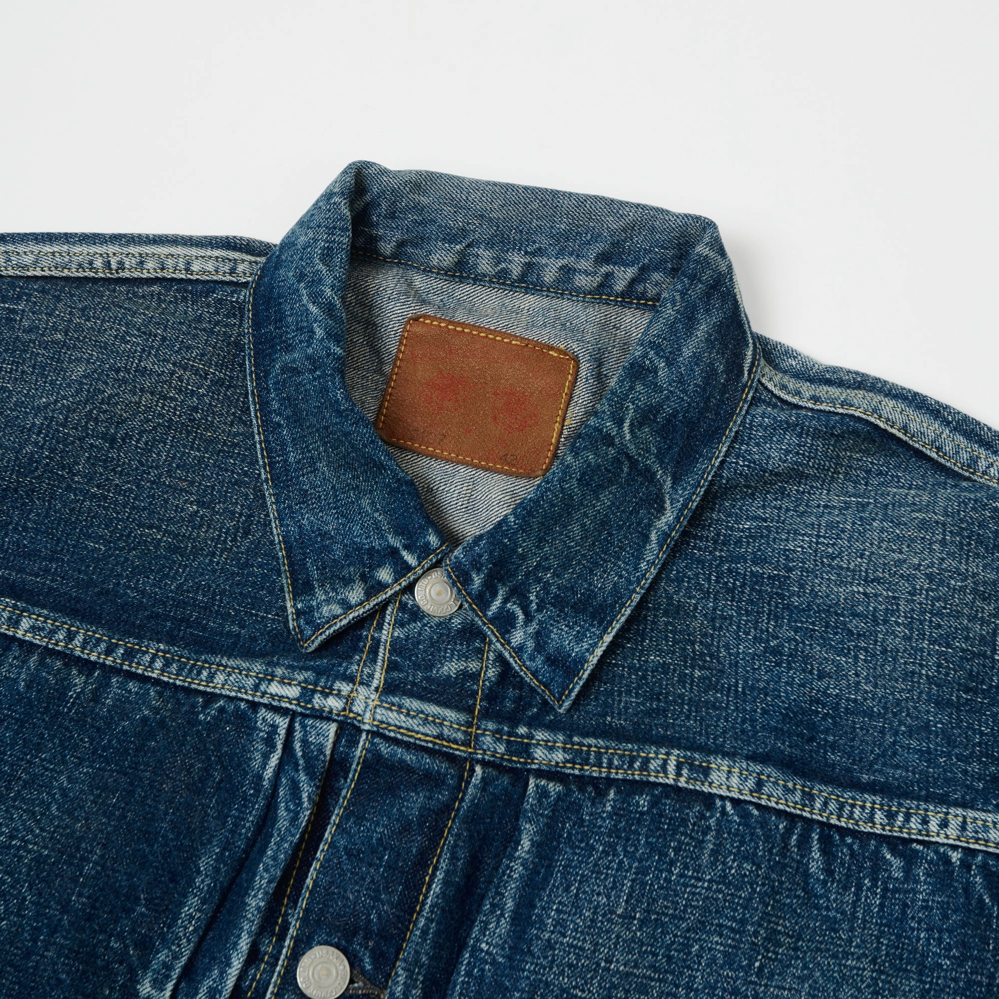 Full Count 2107 13.75oz Type I Denim Jacket - 'More Than Real' Wash suitable for fashion contests snowboarder