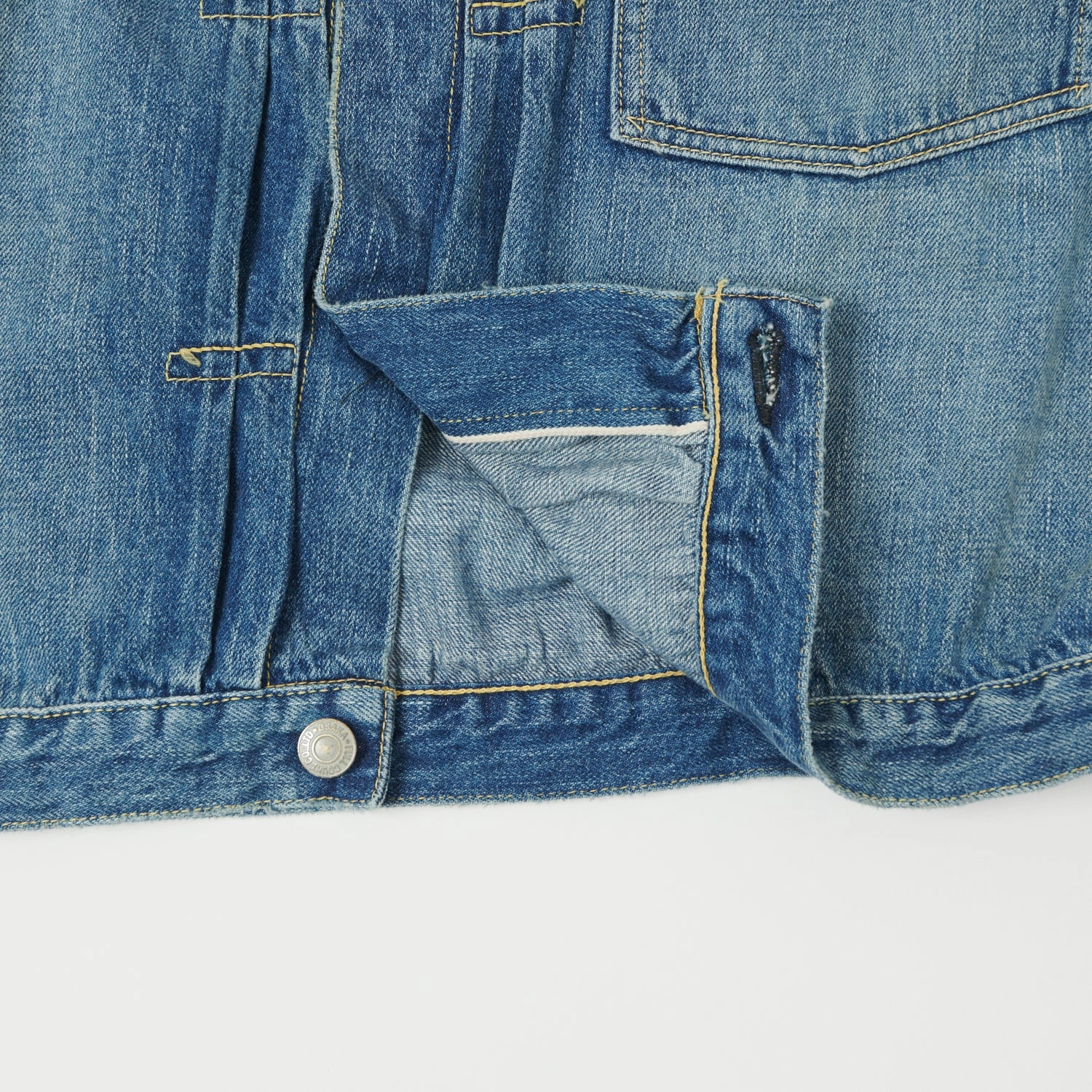 Full Count 2107SS 'Super Smooth' 11.5oz Type I Denim Jacket - 'Dartford' Wash Cross Ventilation Channels Everyday Jacket