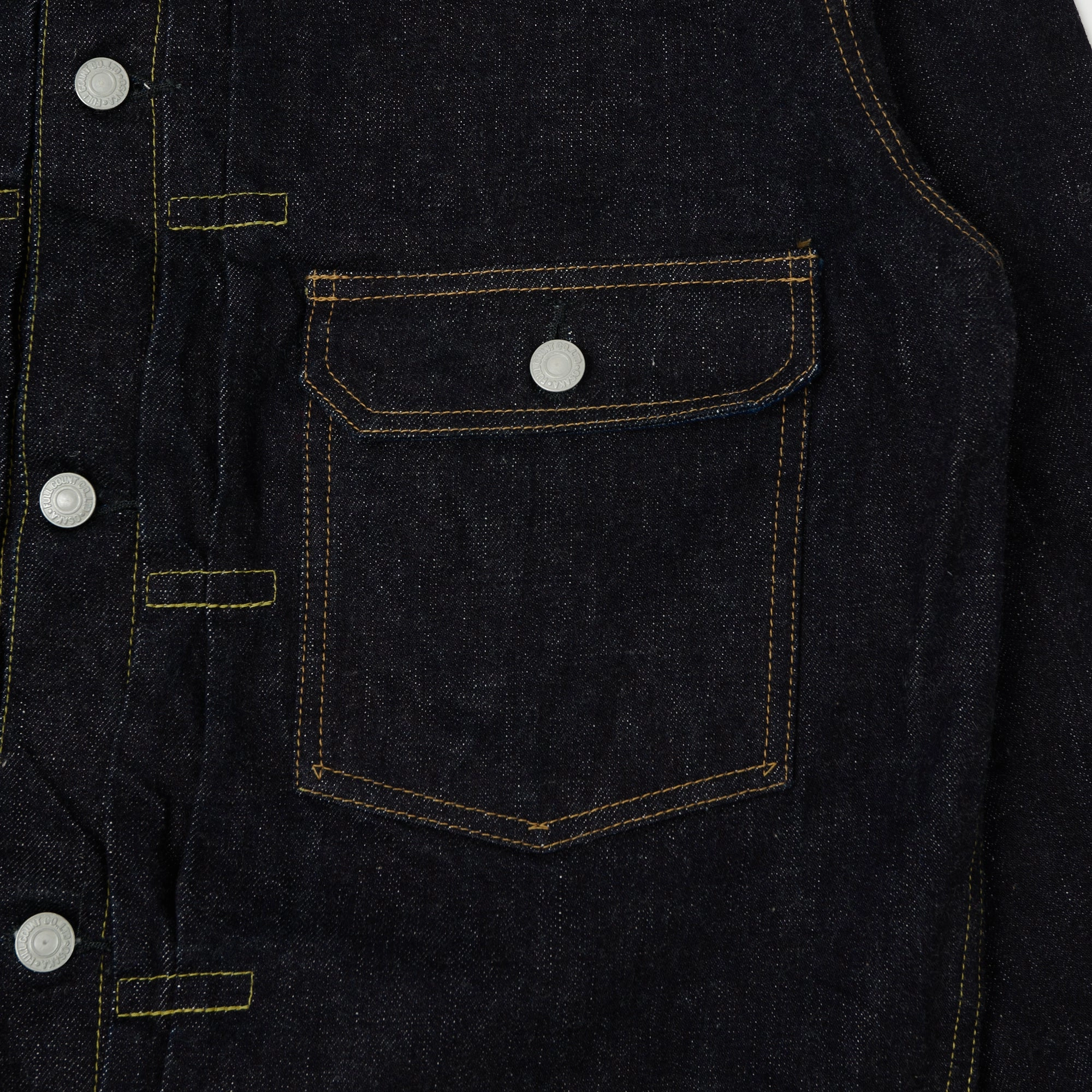 Full Count 2107XX 15.5oz Type I Denim Jacket - One Wash Drop Hem Commuter Fit