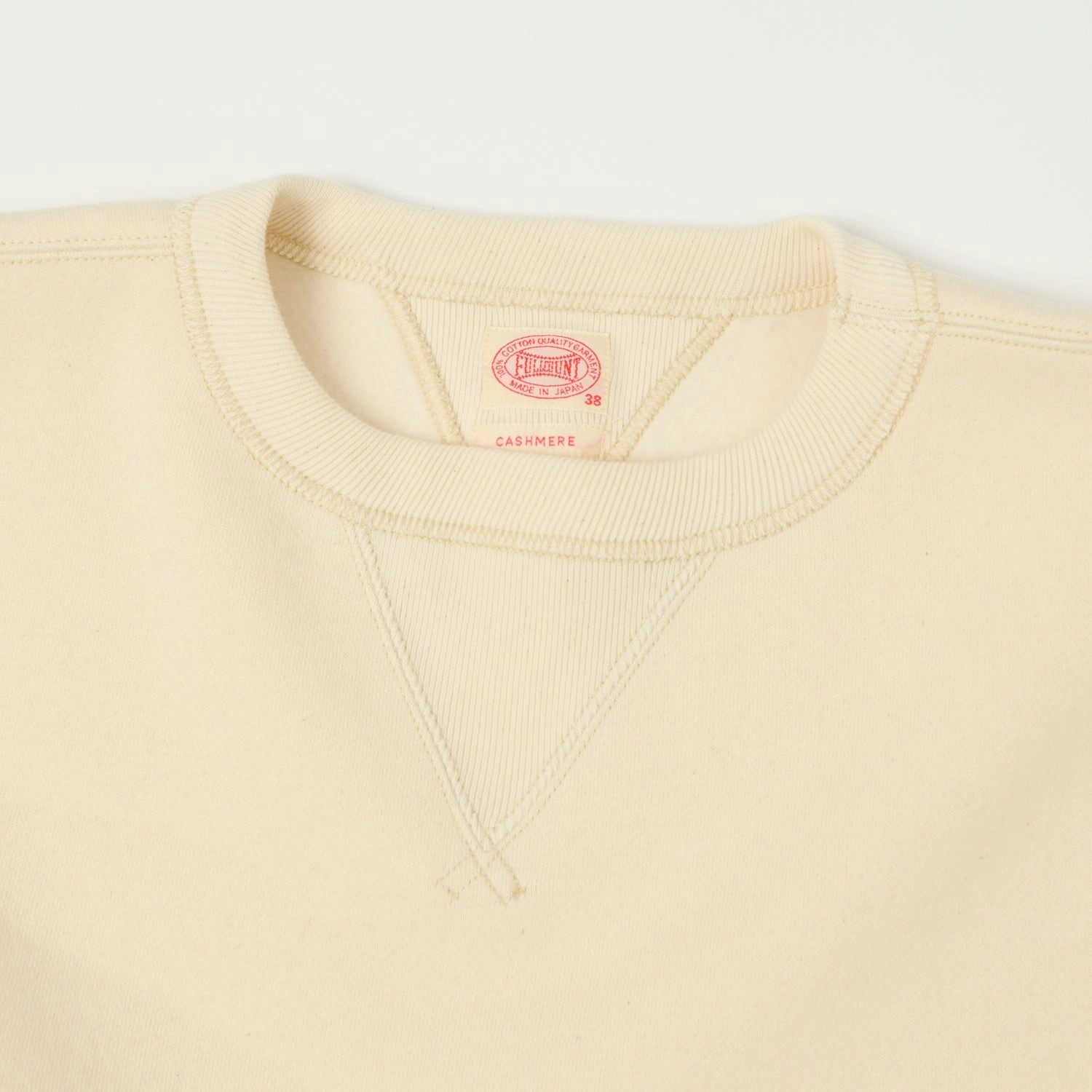 product couple intimacy product fluffy softness Full Count 3767 'Mother Cotton' Sweatshirt - Ecru