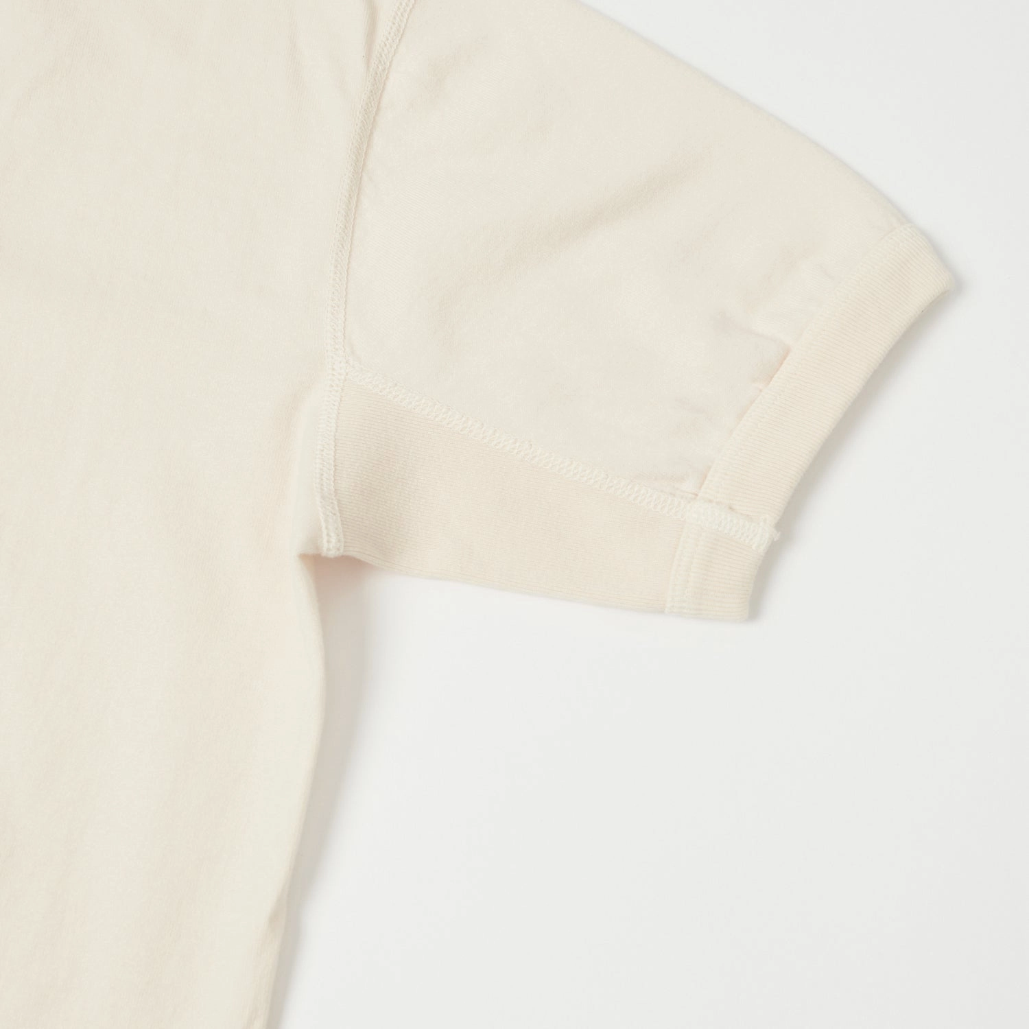 Bohemian Soft Lining Full Count 5222H Flat Seam Heavyweight Henley - Ecru