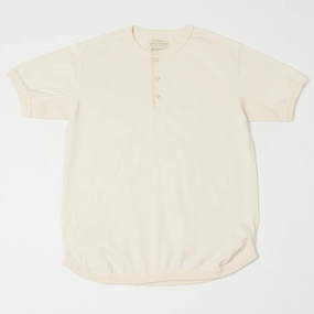 Seasonal Wear Full Count 5222H Flat Seam Heavyweight Henley - Ecru