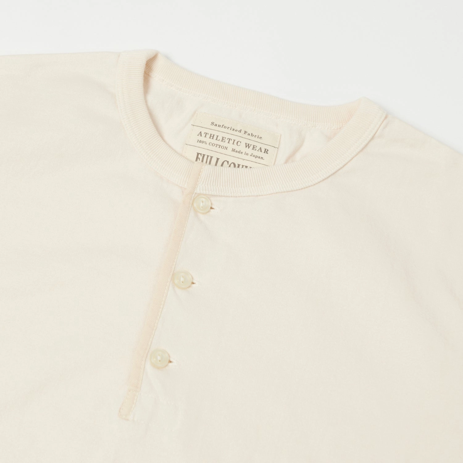 Easter Cozy and Soft Full Count 5222H Flat Seam Heavyweight Henley - Ecru