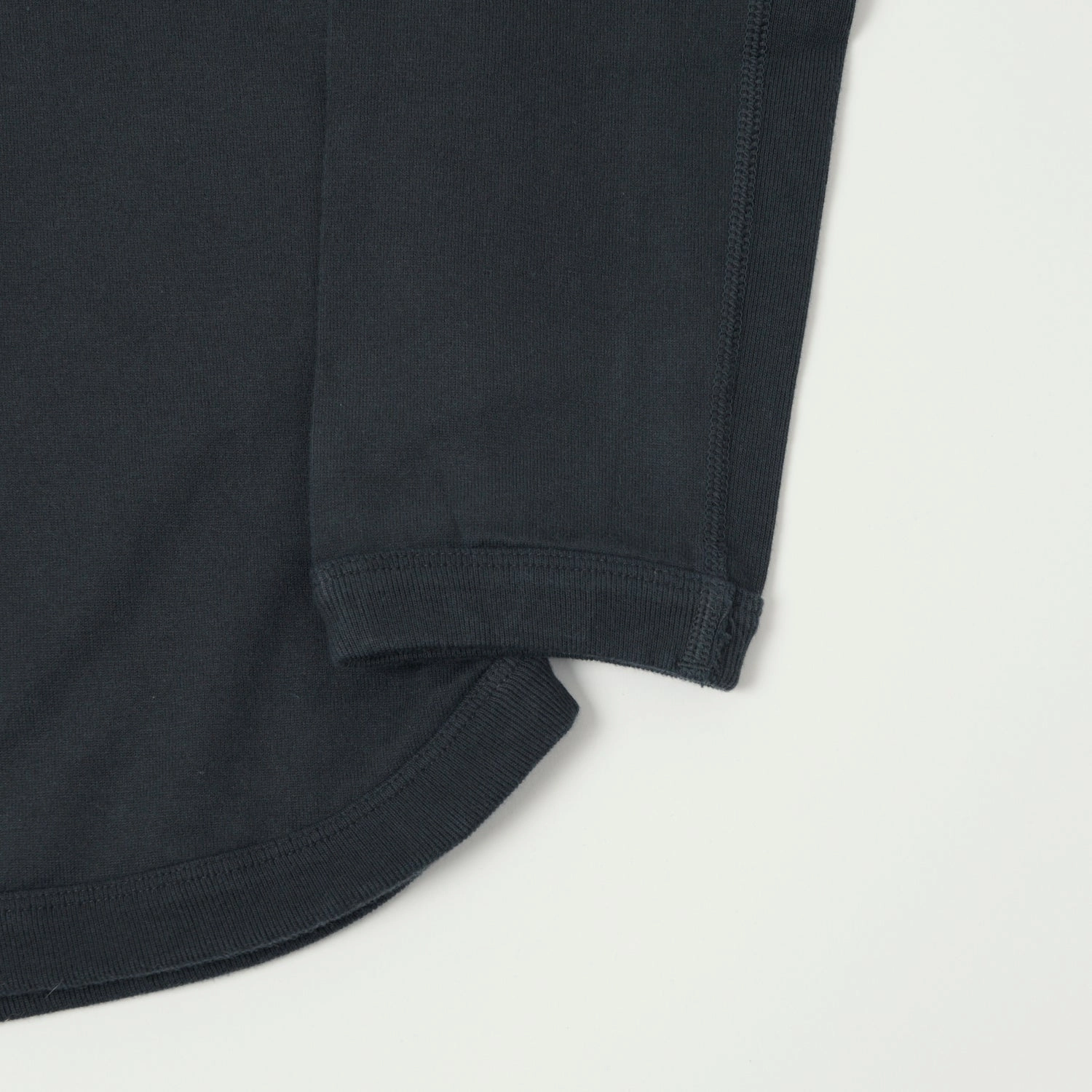 Fashion Ready ReinforcedNeckline Full Count 5222LH Flat Seam Heavyweight Henley - Ink Black