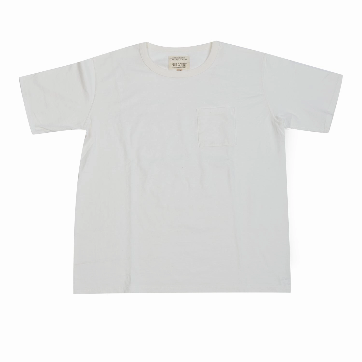 Full Count 5805P Pocket Tee - White School spirit