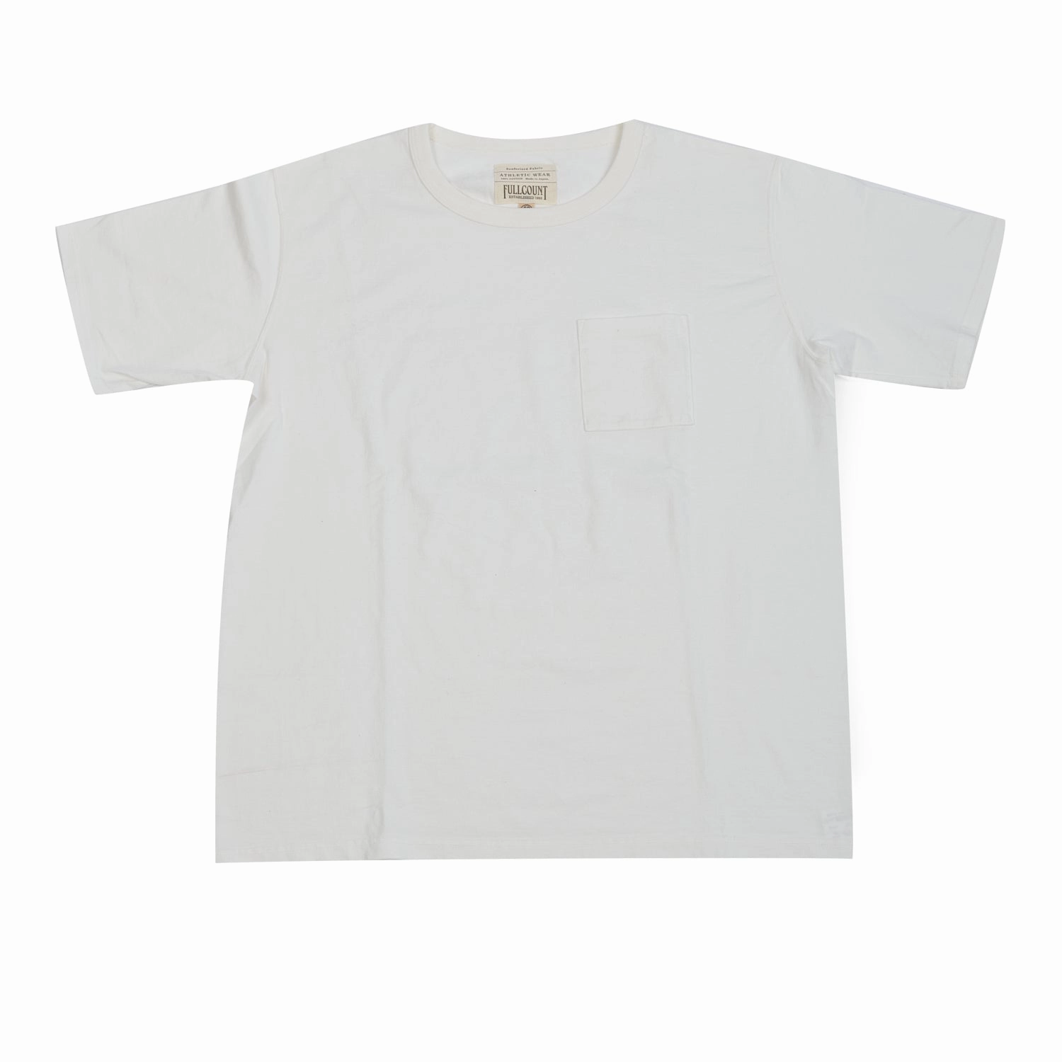 Full Count 5805P Pocket Tee - White Cool Weather Wear