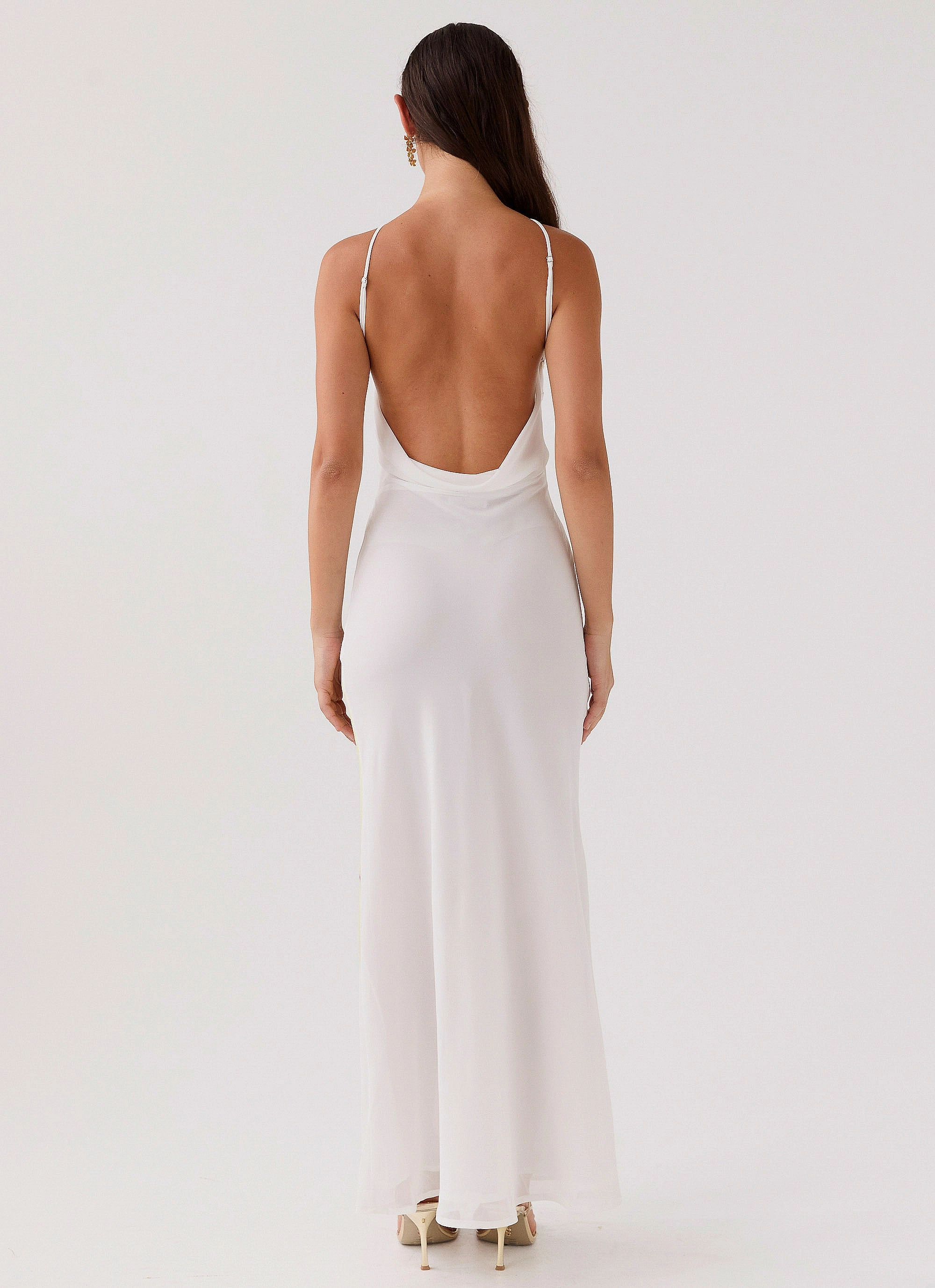 Blossom Hearts Maxi Dress - Hydrangea MoistureWickingTechnology Lace-Sleeve