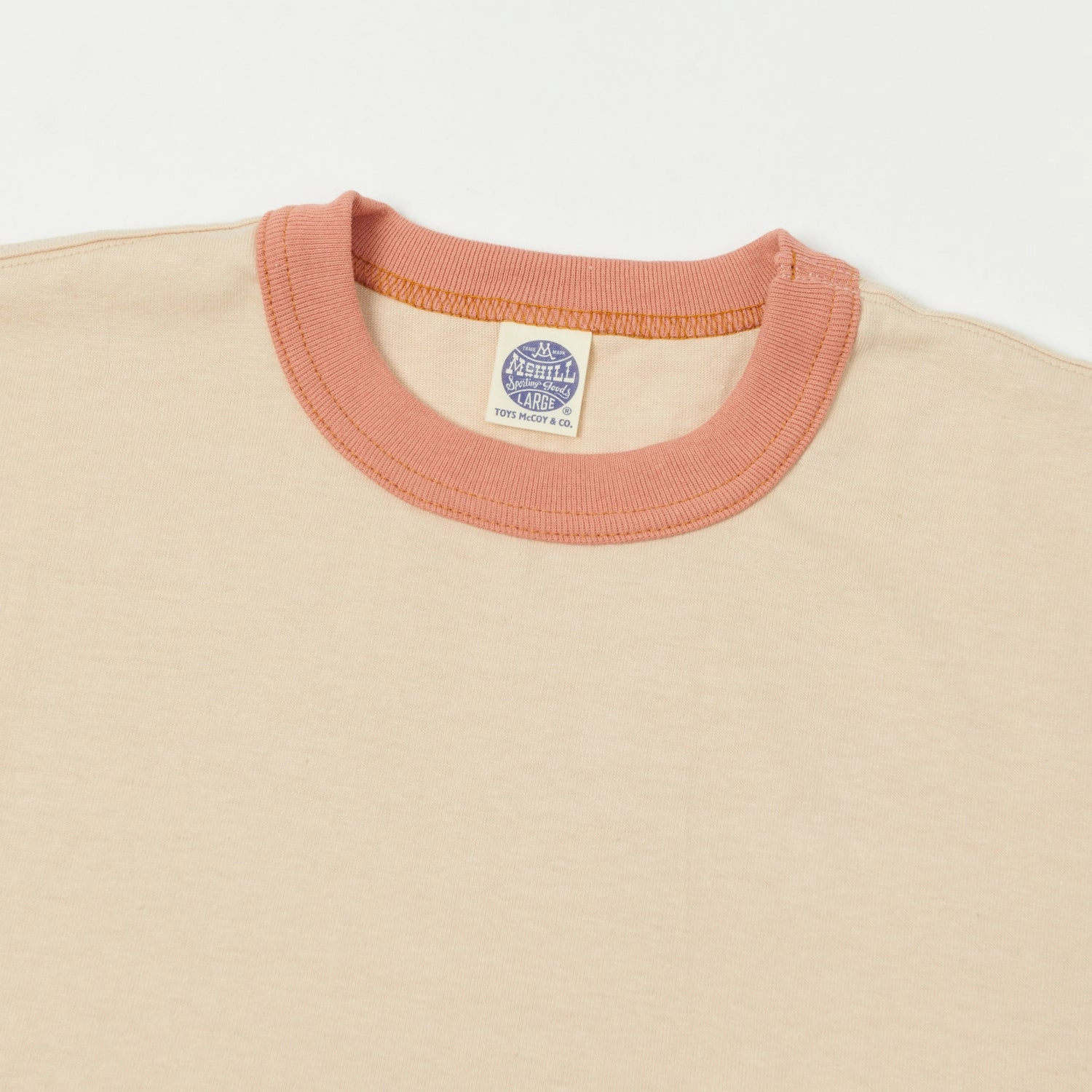 Light Style Cozy Essentials TOYS McCOY Ringer Pocket T-Shirt - Beige/Carrot