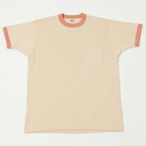Sporty Flex TOYS McCOY Ringer Pocket T-Shirt - Beige/Carrot