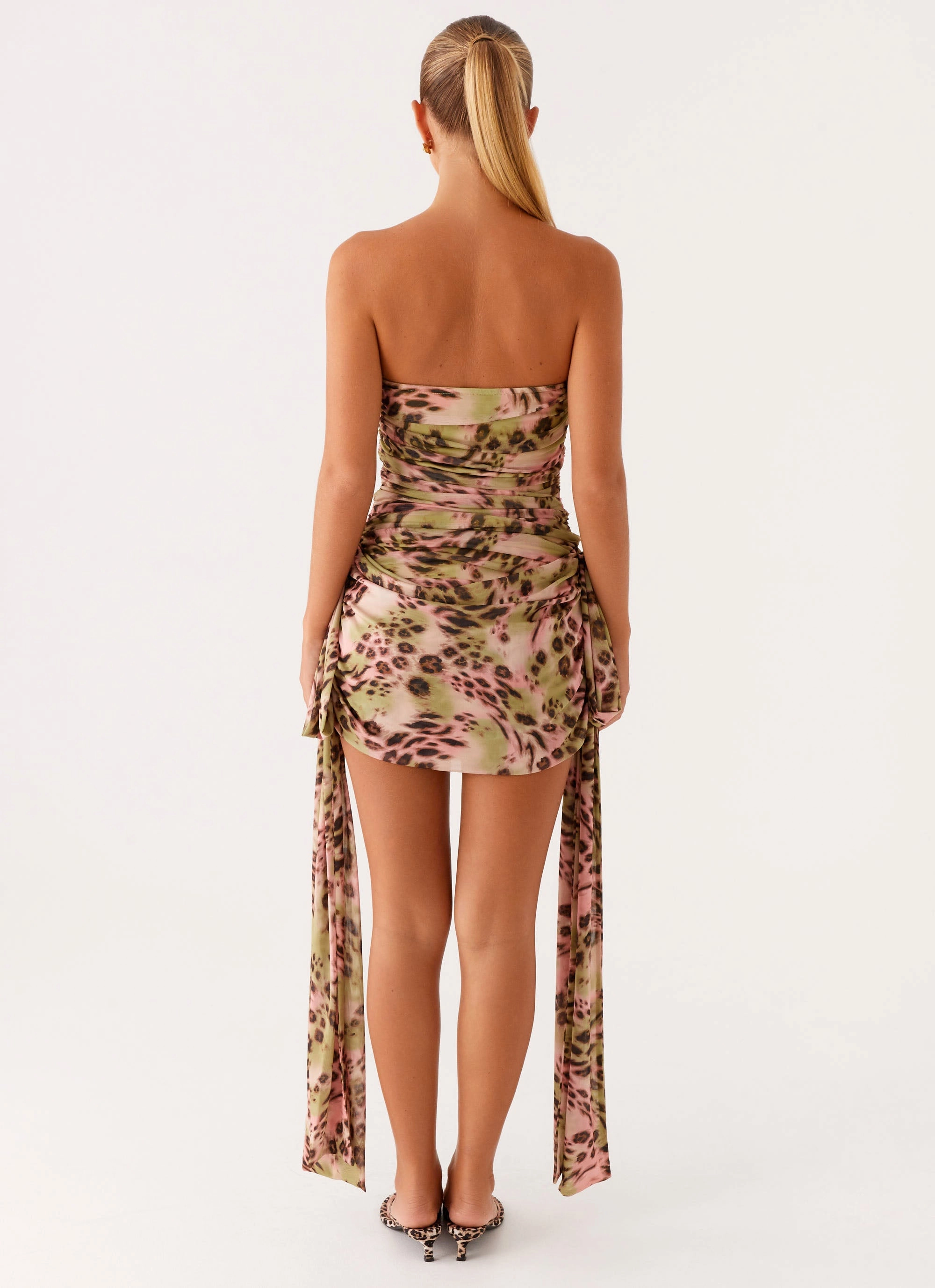 Georgie Mini Dress - Swirl Leo Gradient Shade