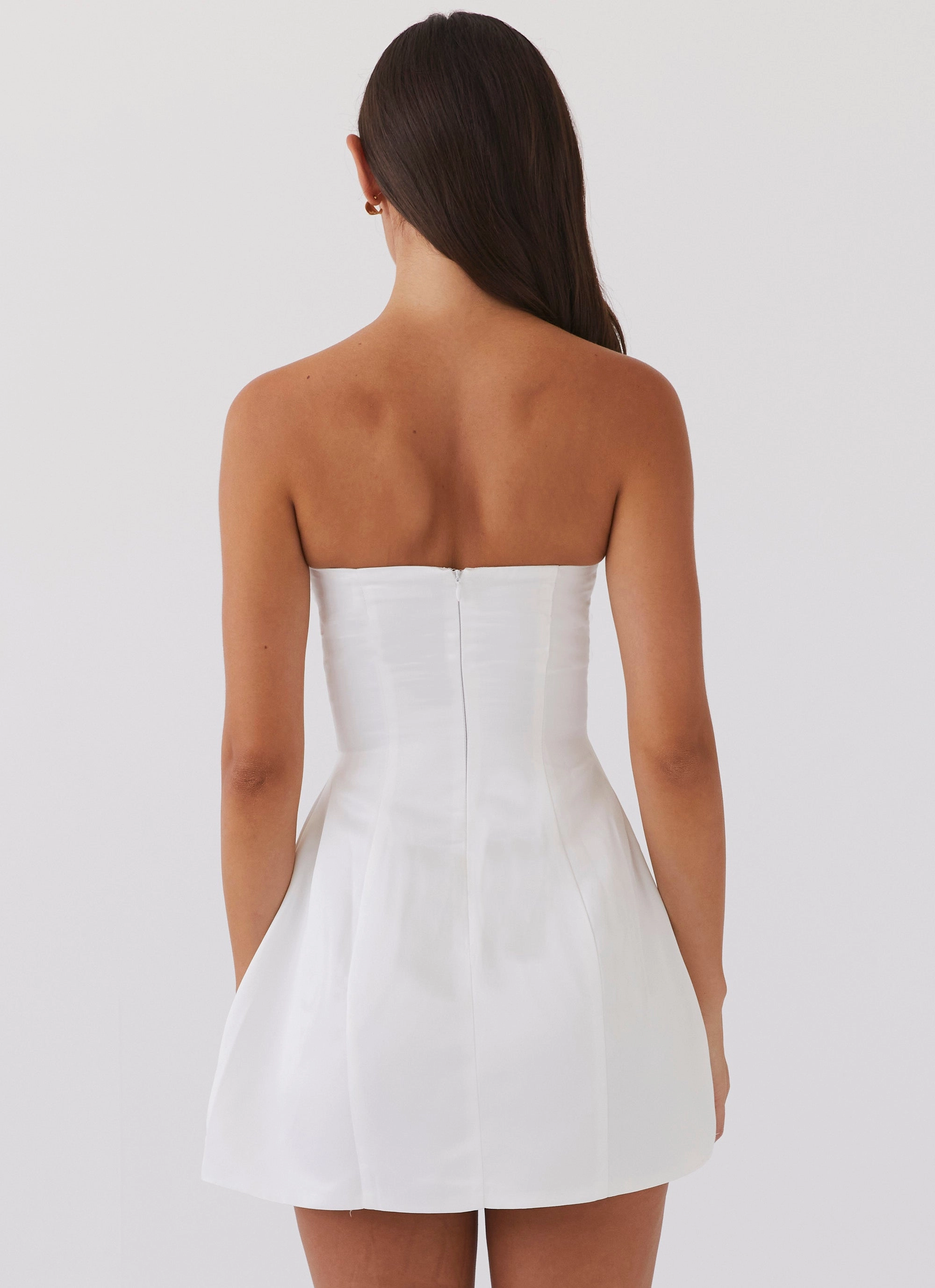 Chic Vibe Girl Crush Bow Mini Dress - White