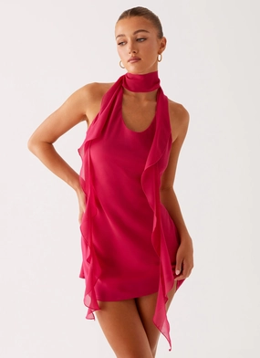 Elegant formal piece Tanner Mini Dress - Fuchsia