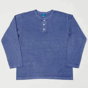 Good On Long Sleeve Henley - Lt Purple Wool combination