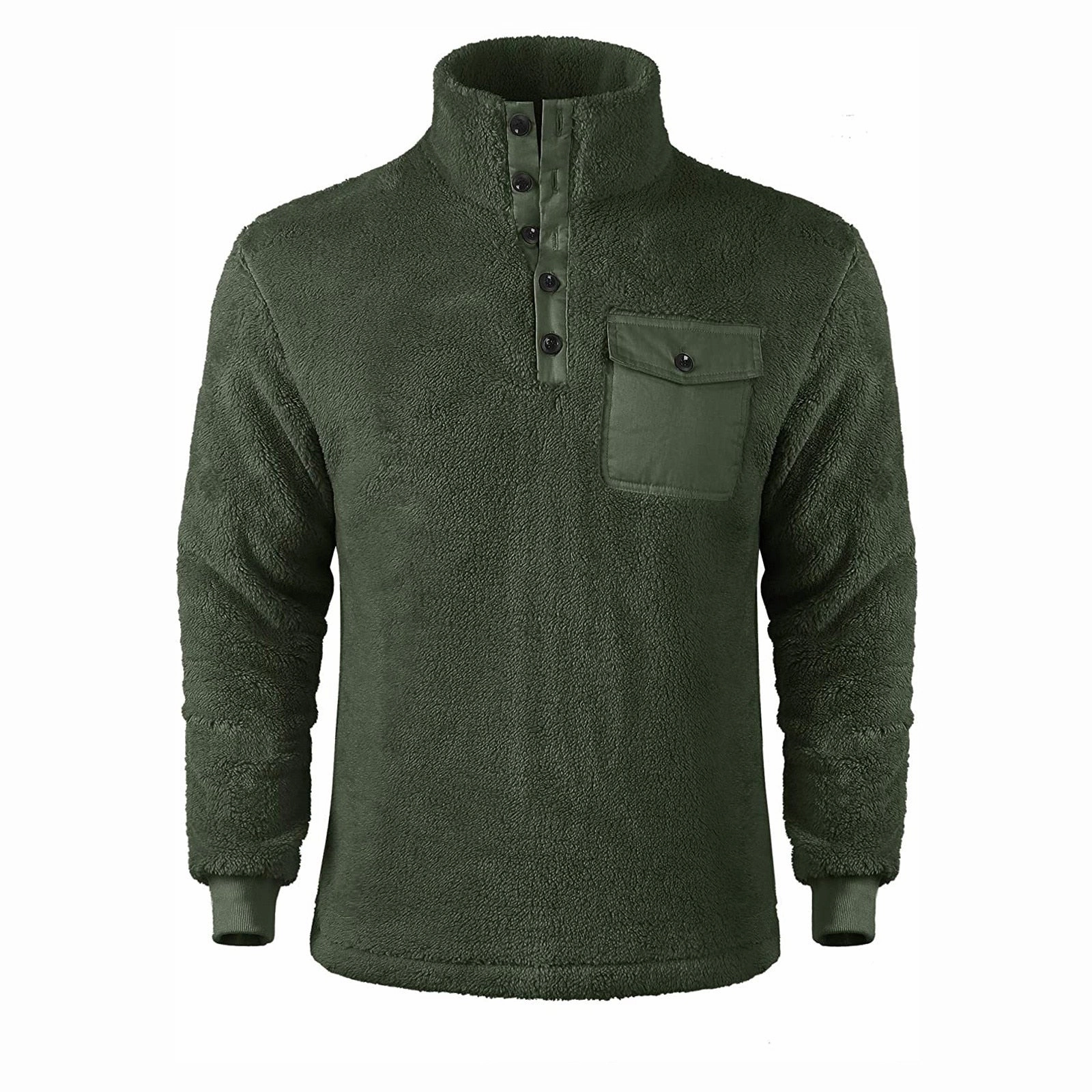 Springbok like West Louis? Very Warm Chest Button & Pocket Hoodie