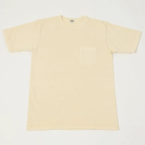 Quality Fabric Dubbleworks Heavy Fabric Pigment Pocket Tee - Cream