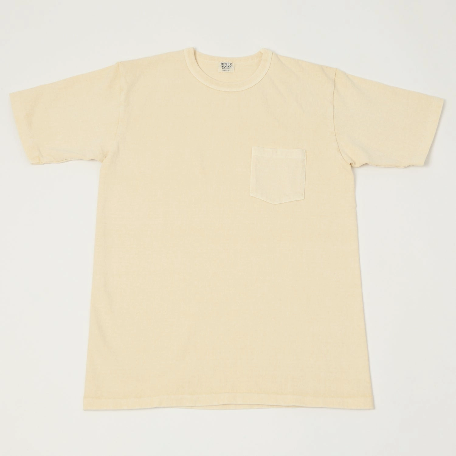 Breathable Fit Wear Dubbleworks Heavy Fabric Pigment Pocket Tee - Cream