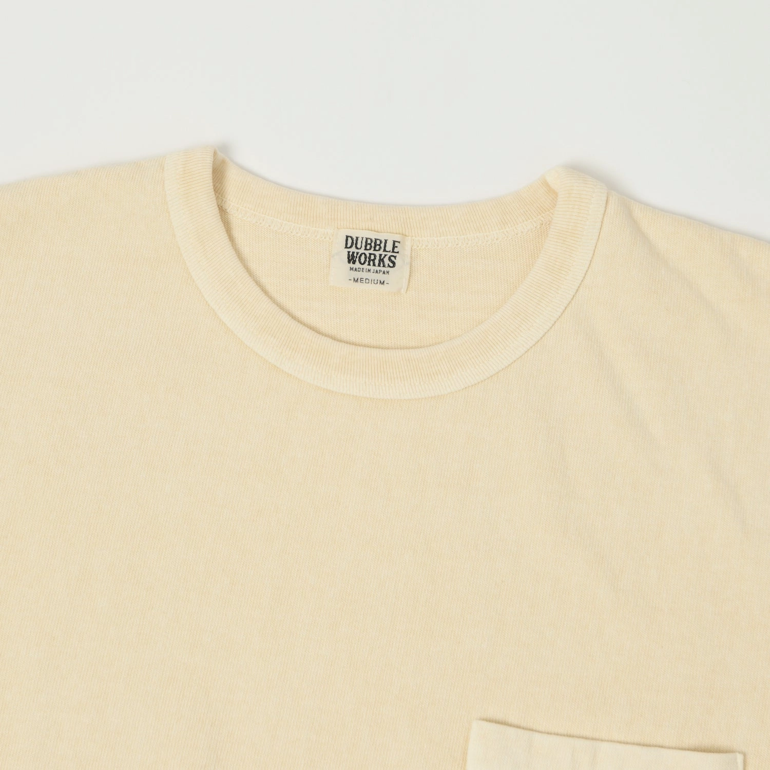 mix and match Dubbleworks Heavy Fabric Pigment Pocket Tee - Cream