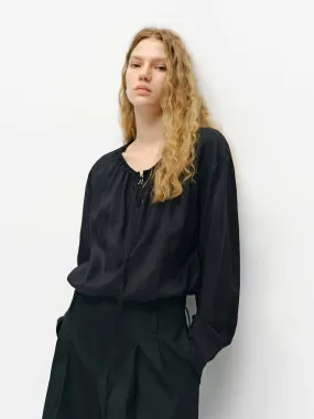 Half Zip Comfy Blouse Anniversary Celebration