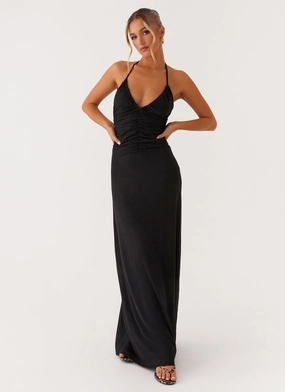 Daily Silhouette French Vibe Kansas Maxi Dress - Black