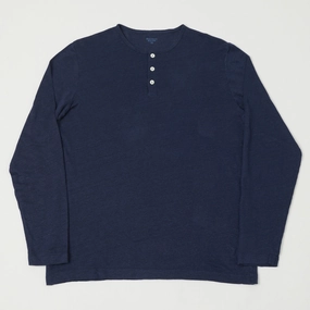 Hartford Linen Henley - Indigo Sport Flex Effortless Comfort Design