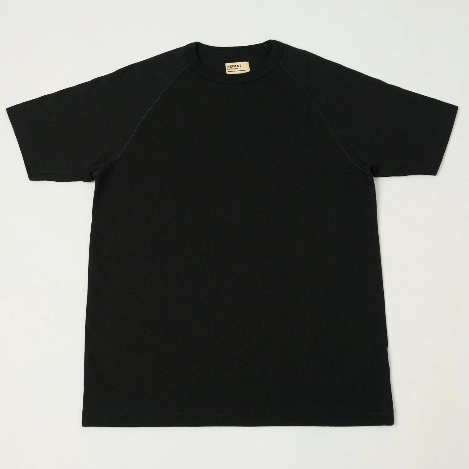 Durable Colorfast Finish Heimat Cotton Hemp T-Shirt - Black