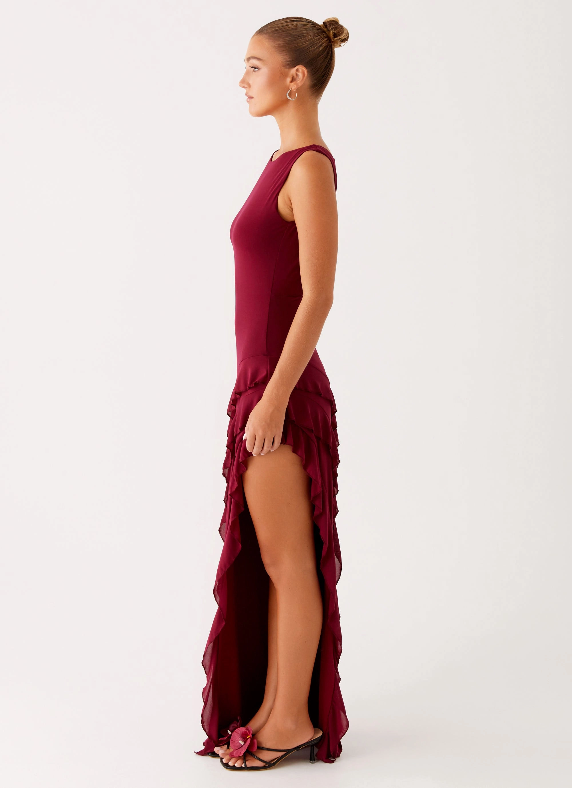 Refined touch Relaxed Fit Hendrix Maxi Dress - Raspberry Wine