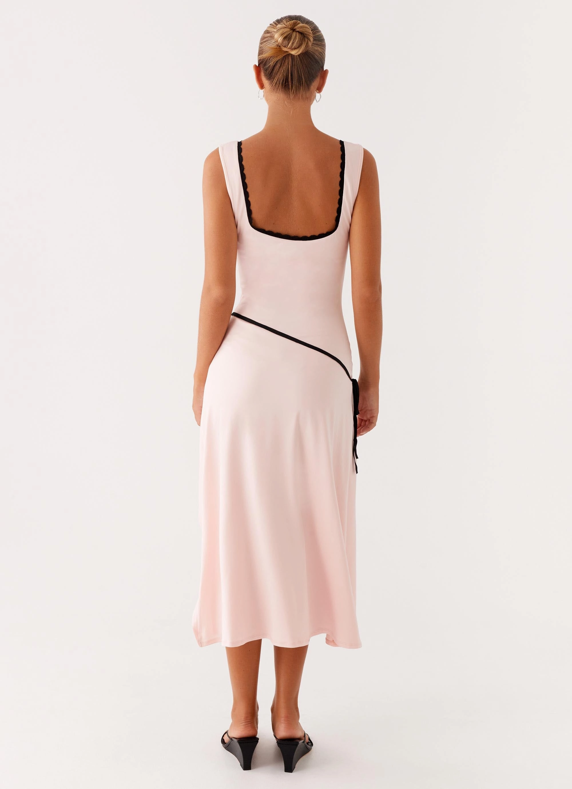 Drawstring-Waist Night Ready Darlene Midi Dress - Pink