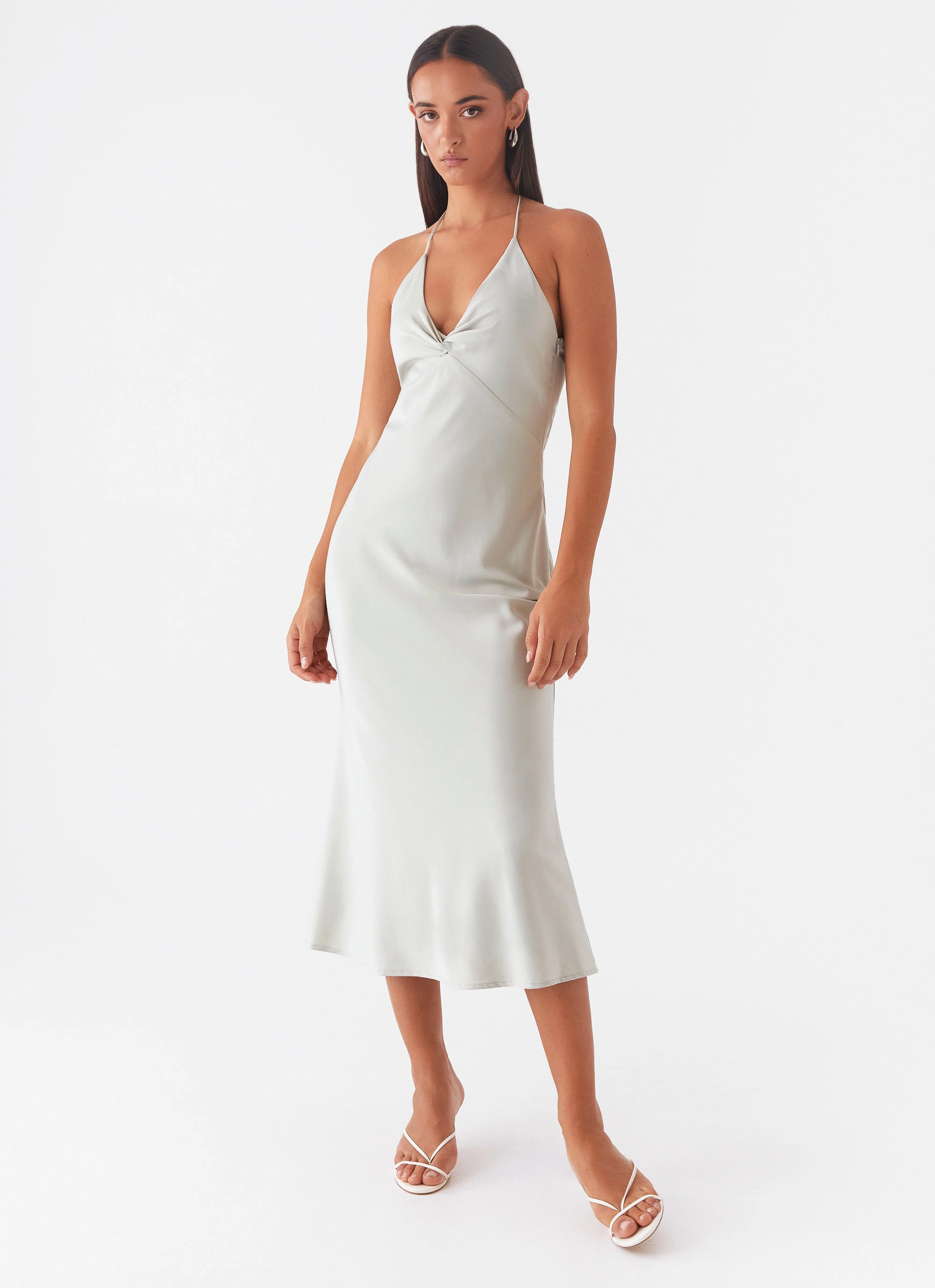 Date-Night High Note Midi Dress - Sage