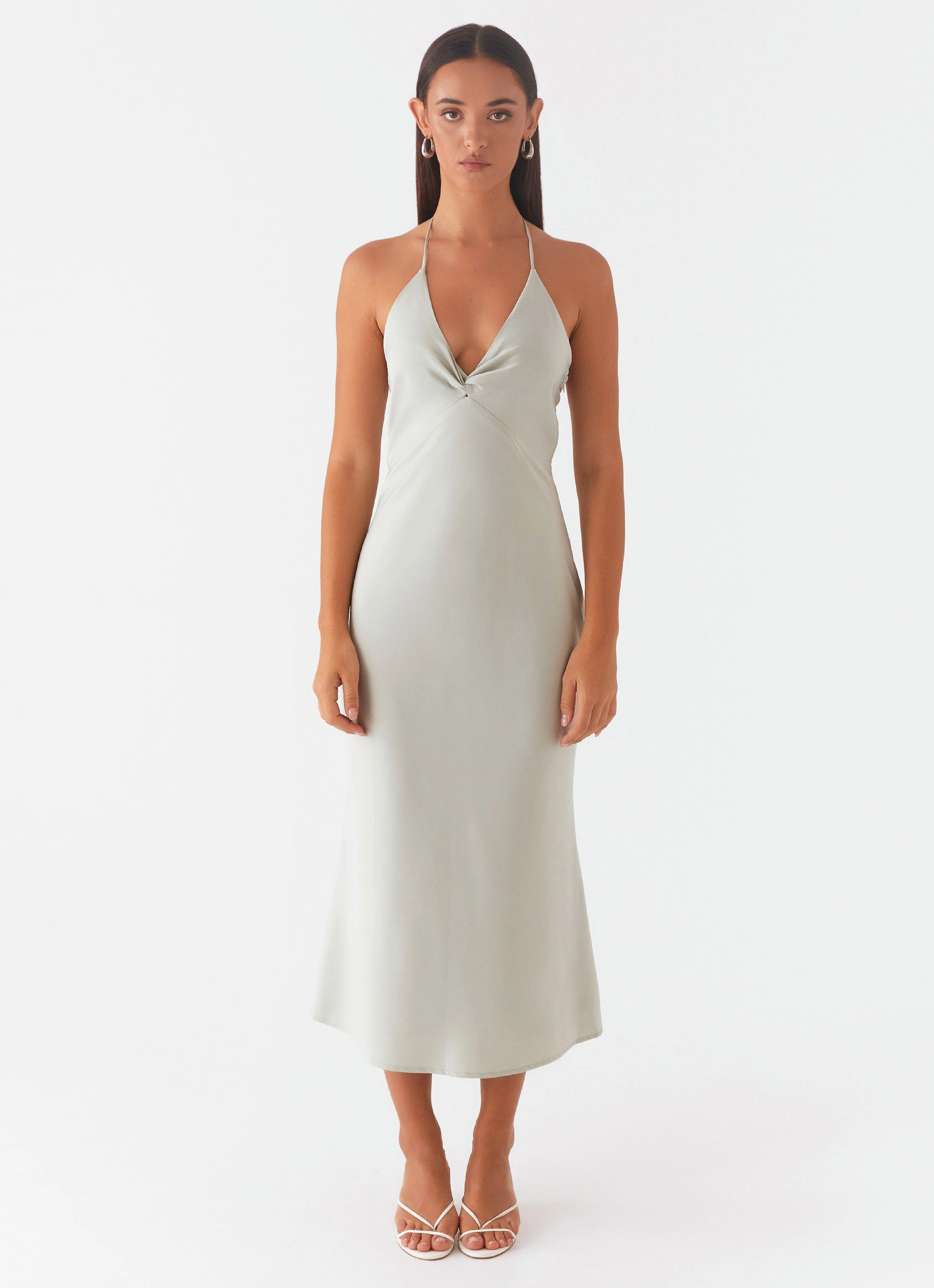 High Note Midi Dress - Sage Evening Classic