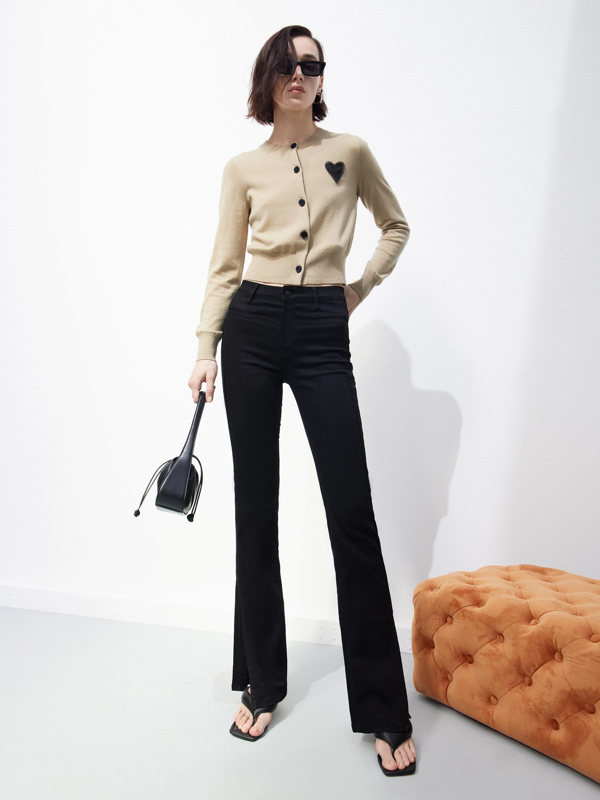 On The Move Fall Outfit High Rise Flared Jeans