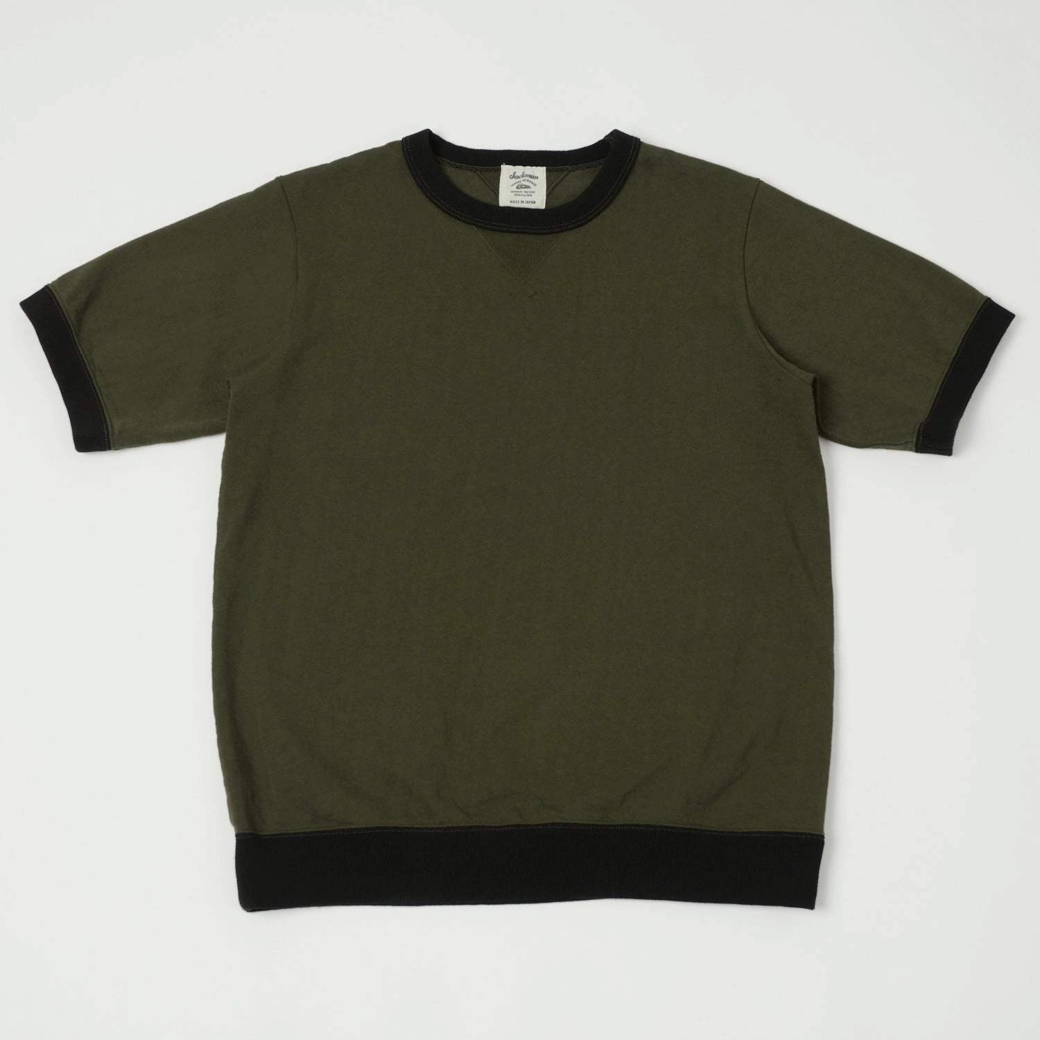 Jackman Dotsume Rib T-Shirt - Wood/Black Chic and Cozy