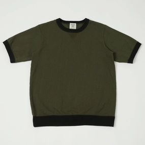 Jackman Dotsume Rib T-Shirt - Wood/Black Chic and Cozy