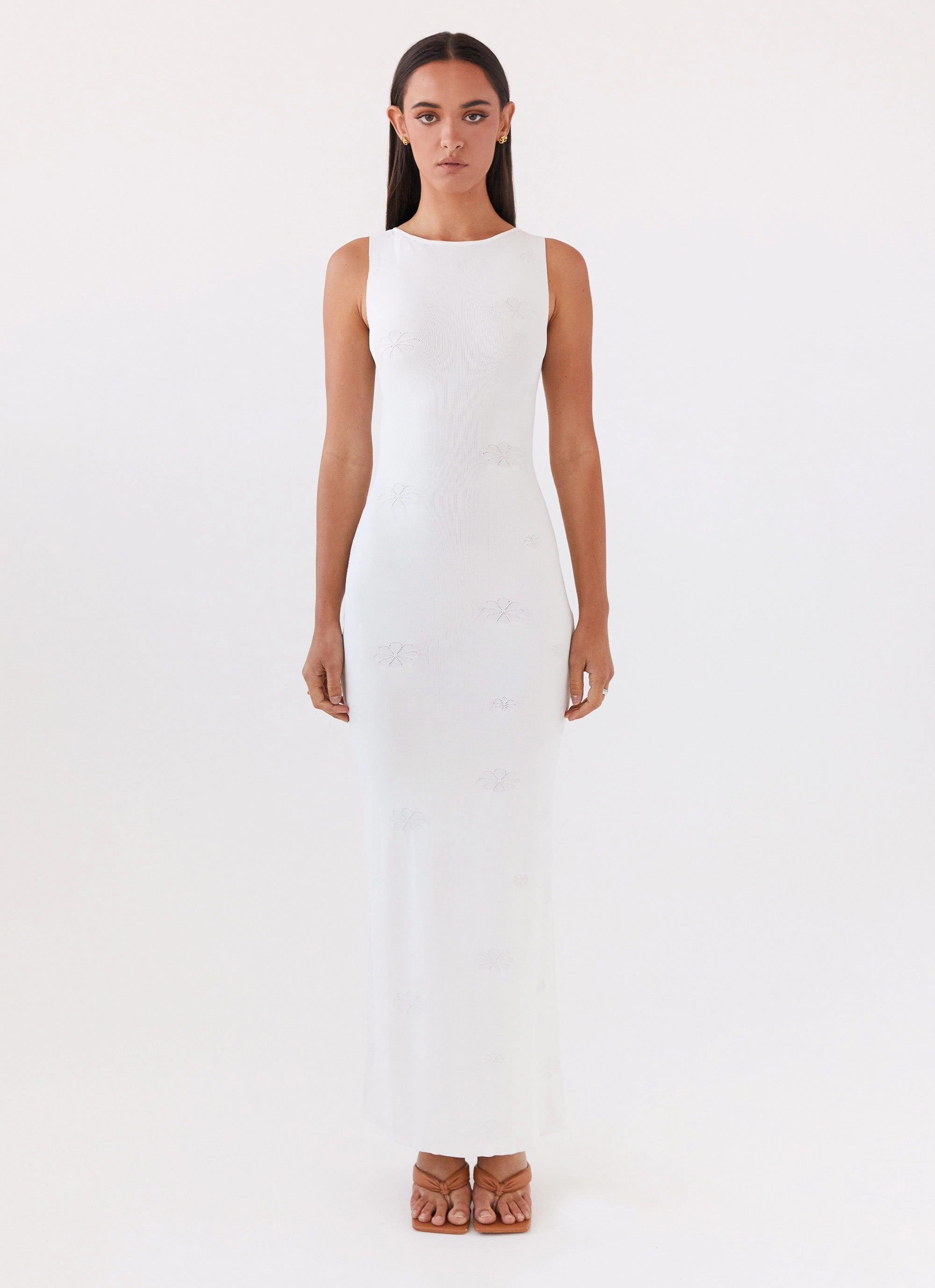 Holly Knit Maxi Dress - White Work Option