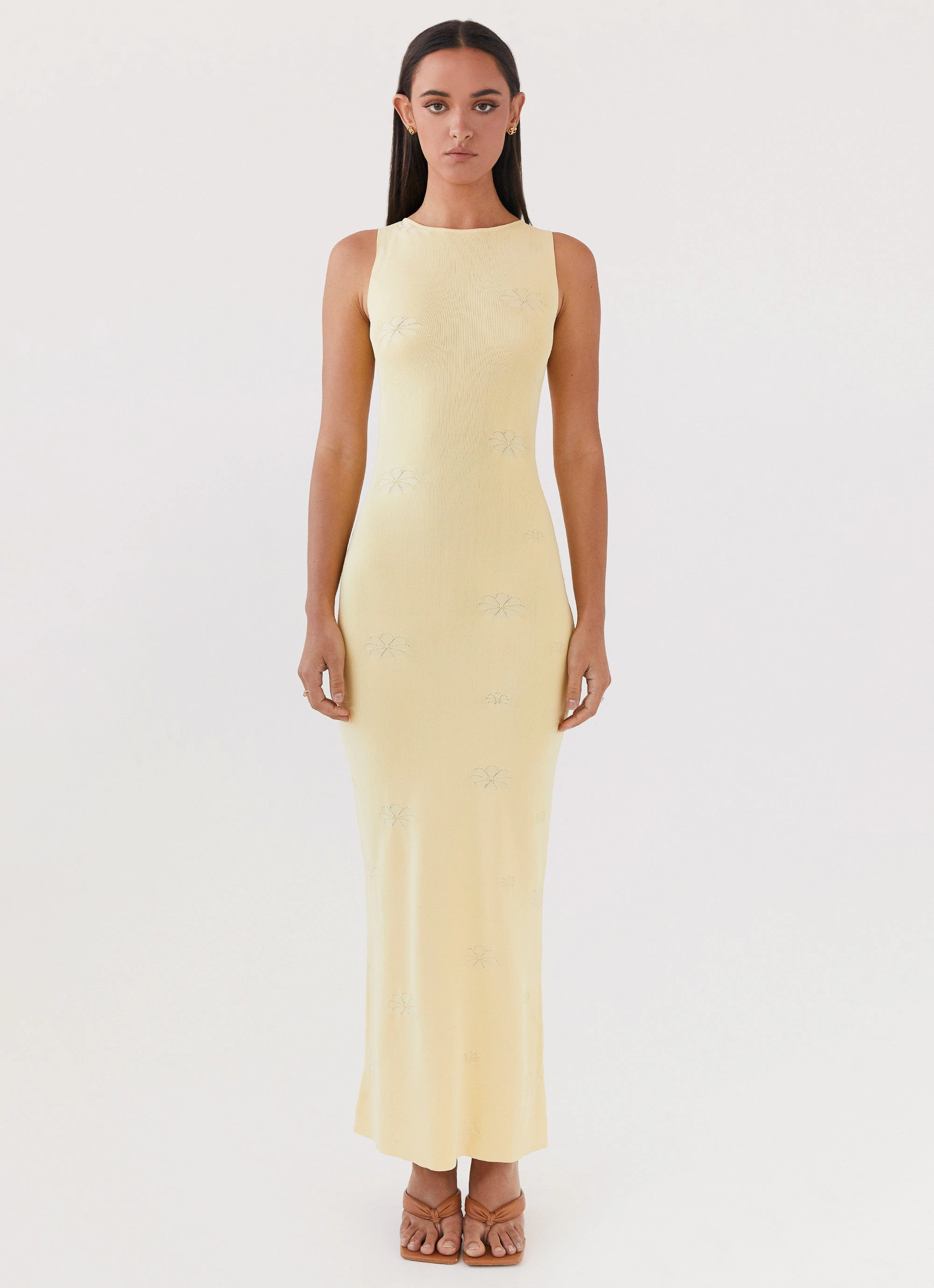 Holly Knit Maxi Dress - Yellow Beauty Feel Flexible Design