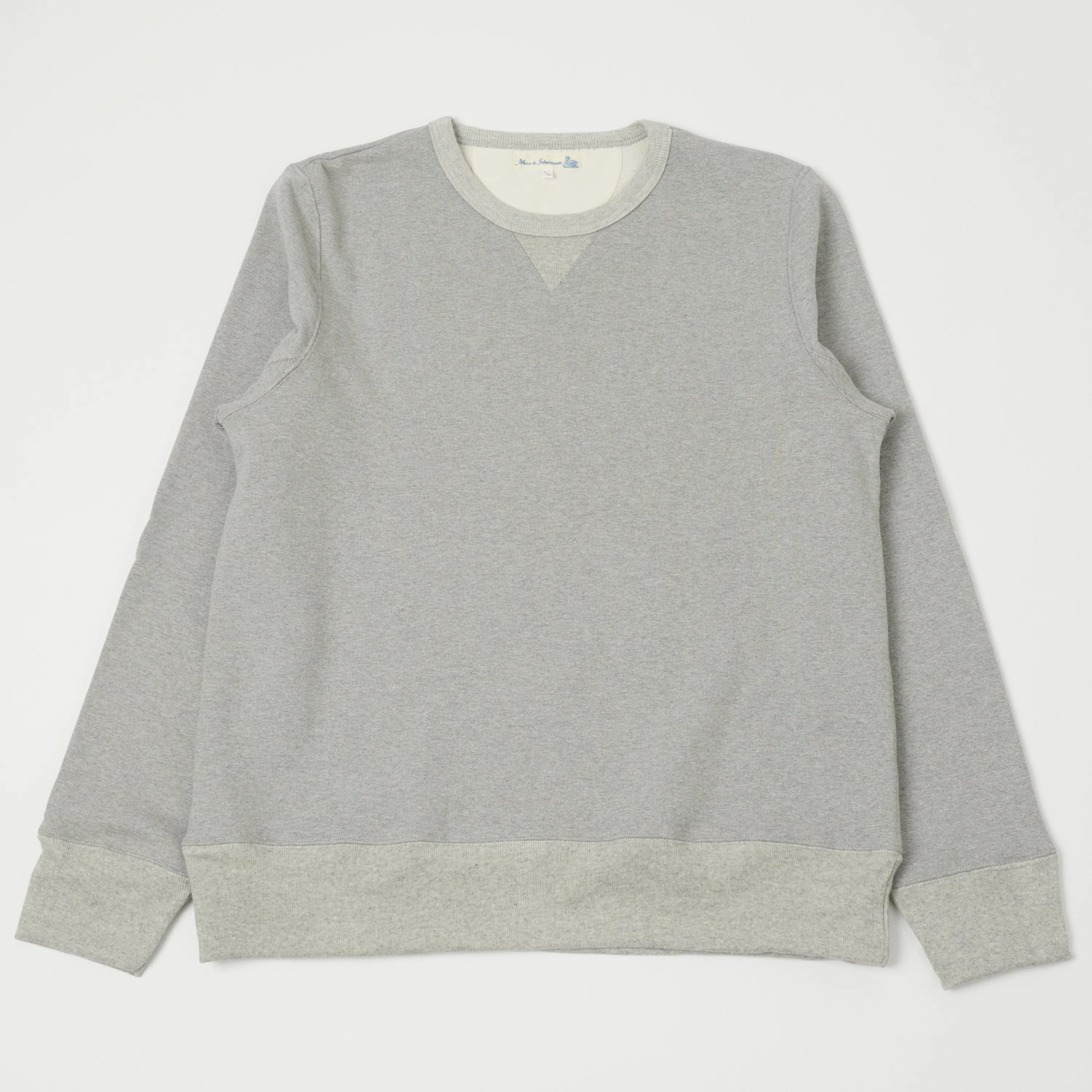 Casual Style Comfort Design Merz b. Schwanen 3S48 Heavyweight Sweatshirt - Grey Melange