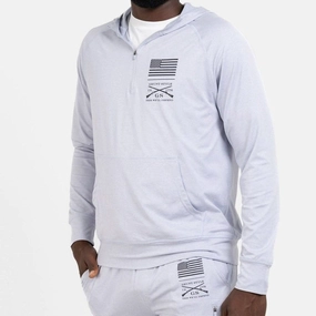 Men's All-Day 1/4 Zip Hoodie - Heather Arctic Gray Chilly Day Wear