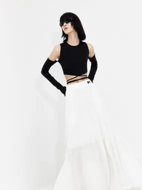 Deconstructed Strap Detail Top Wrinkle-Free