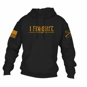I Fix Sh*t Hoodie - Black product rating product hook practicality