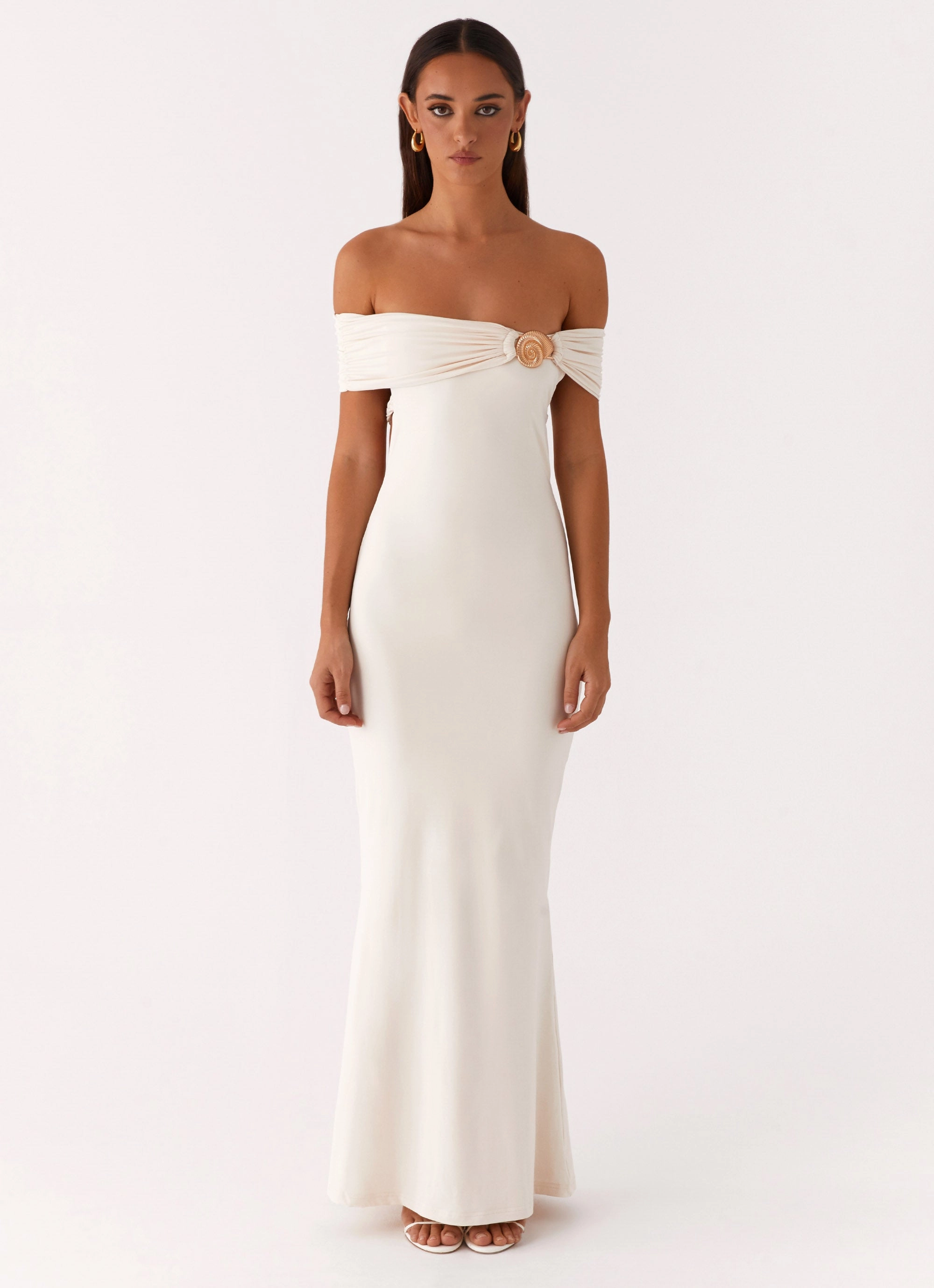 Versatile Wearable Dreamy Presence Illusion Maxi Dress - Ivory