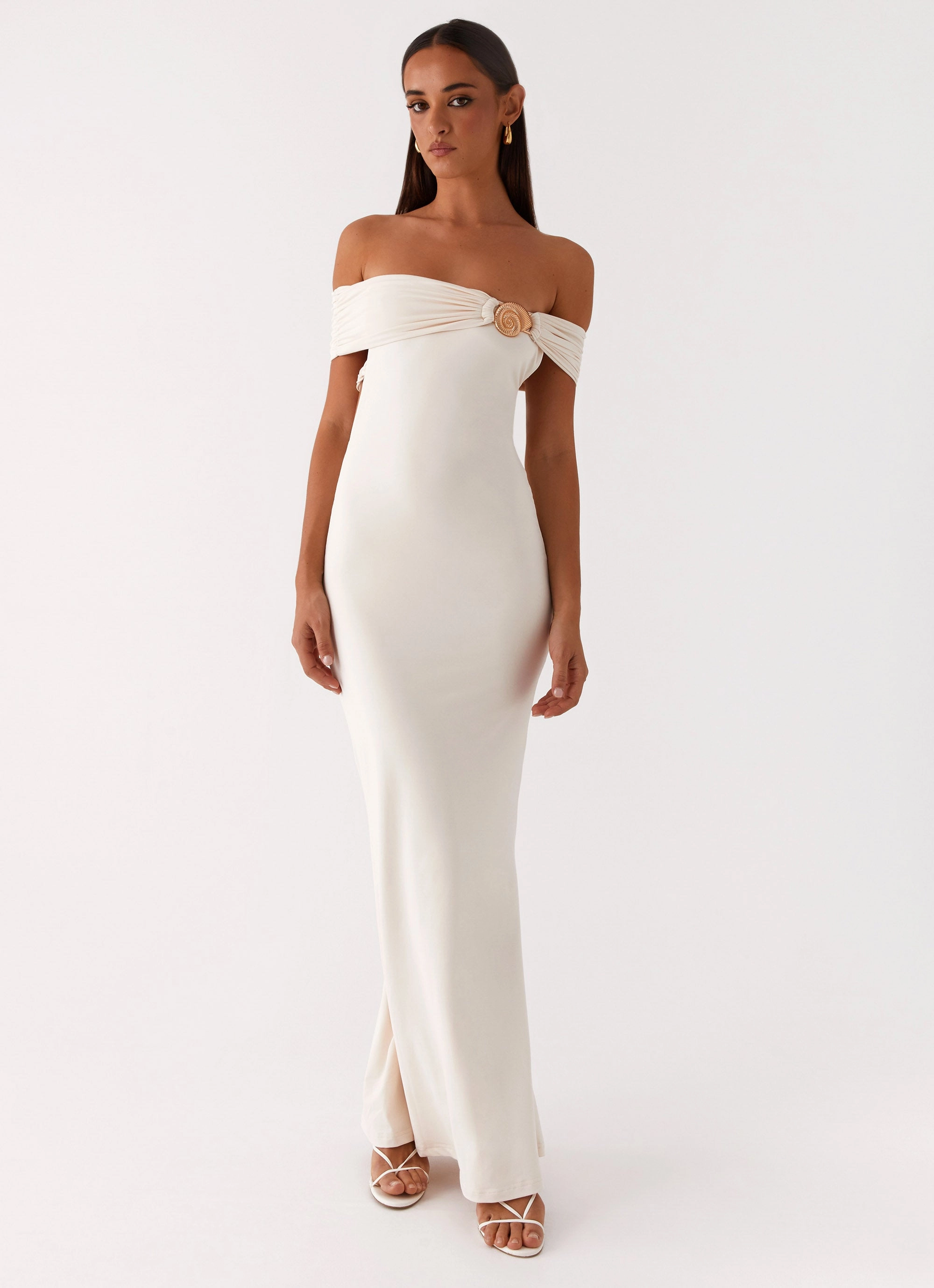 Illusion Maxi Dress - Ivory Trend Smart Light Aesthetic