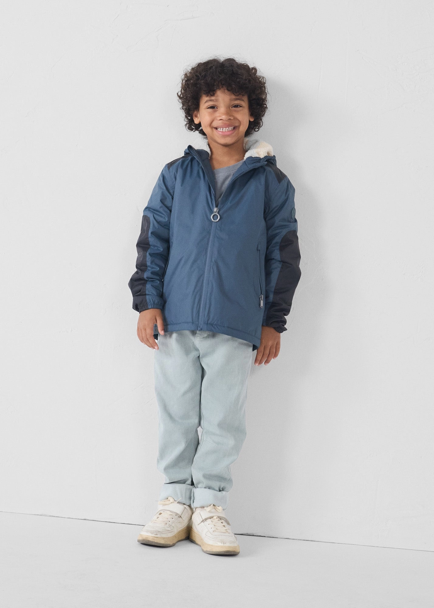 Imperm??able enfant ?? capuche sherpa Bluestone Lag sherpa Convertible styles Minimal Travel Look