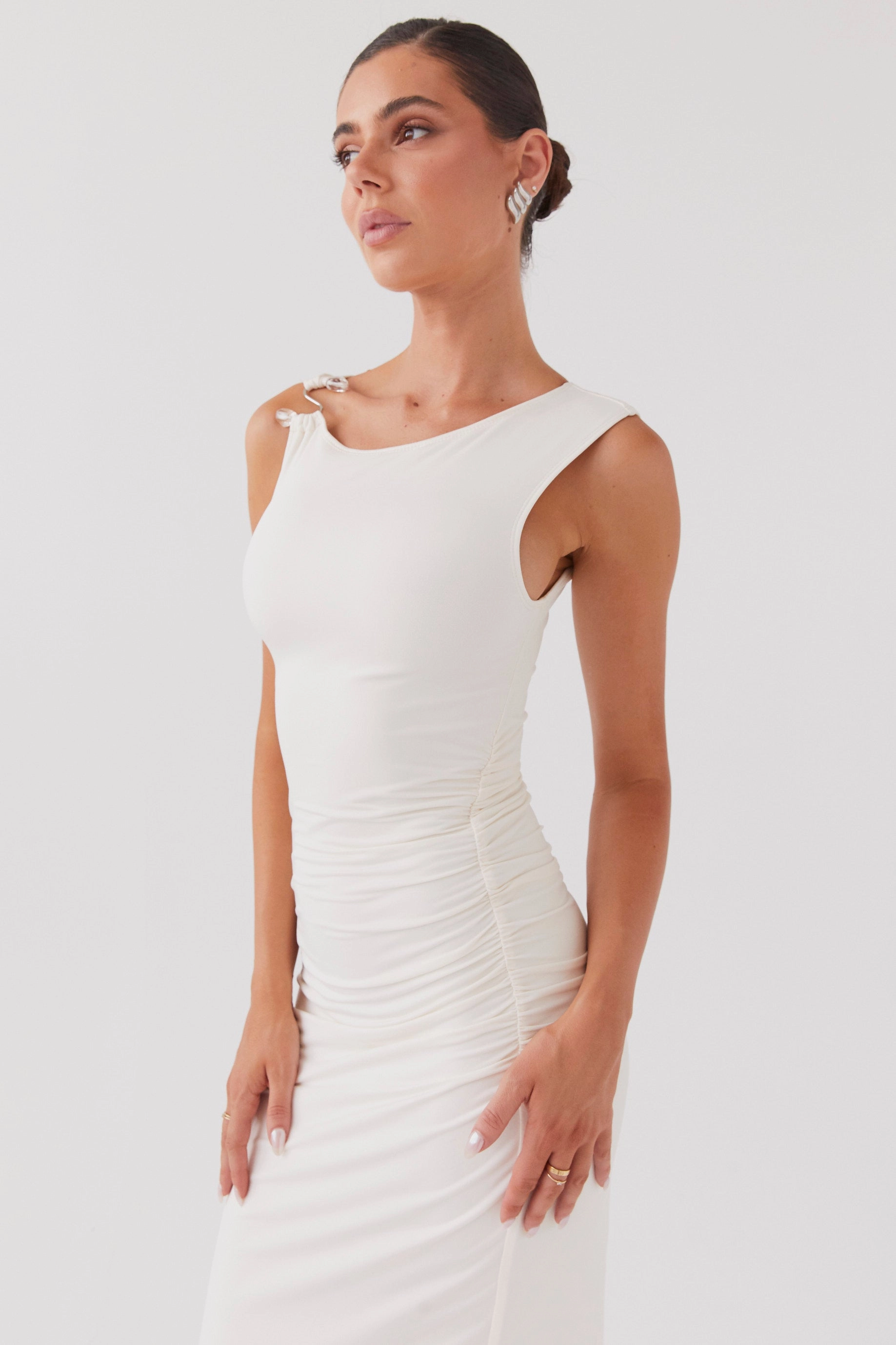 Fall Fashion In Bloom Maxi Dress - Ivory