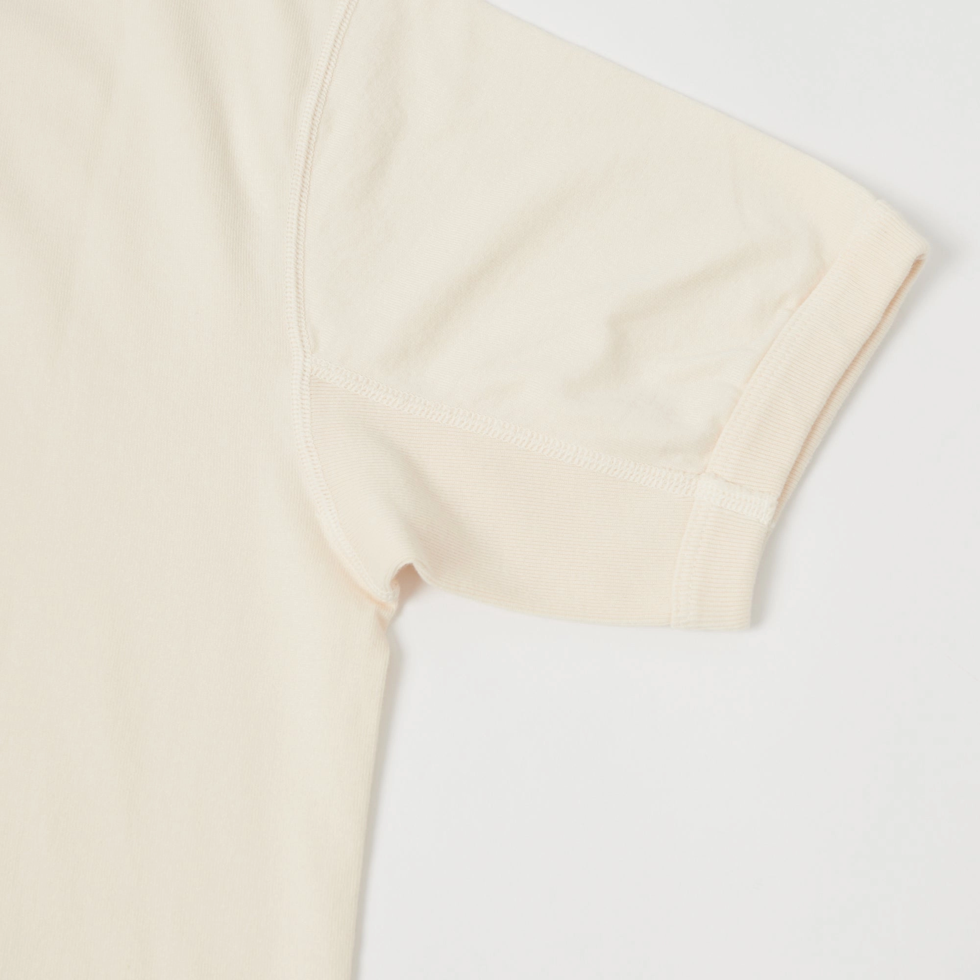 Full Count 5222 Flat Seam Heavyweight T-Shirt - Ecru Cozy and Soft Non Restrictive Cut