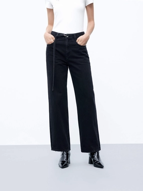 Include Belt Straight Jeans Stylish Touch Streetwear Fan Night Out