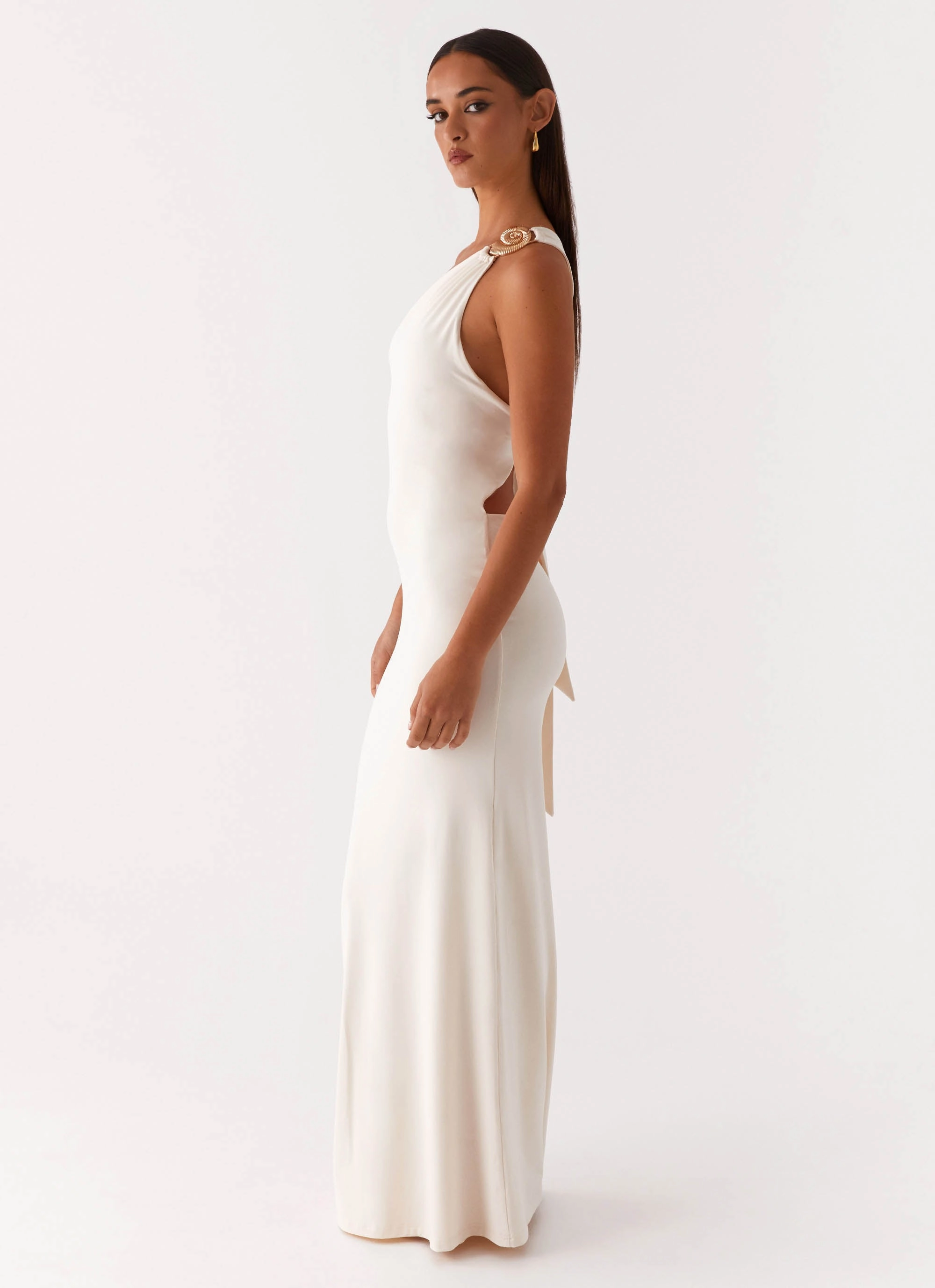 Solid-color Infinity Maxi Dress - Ivory