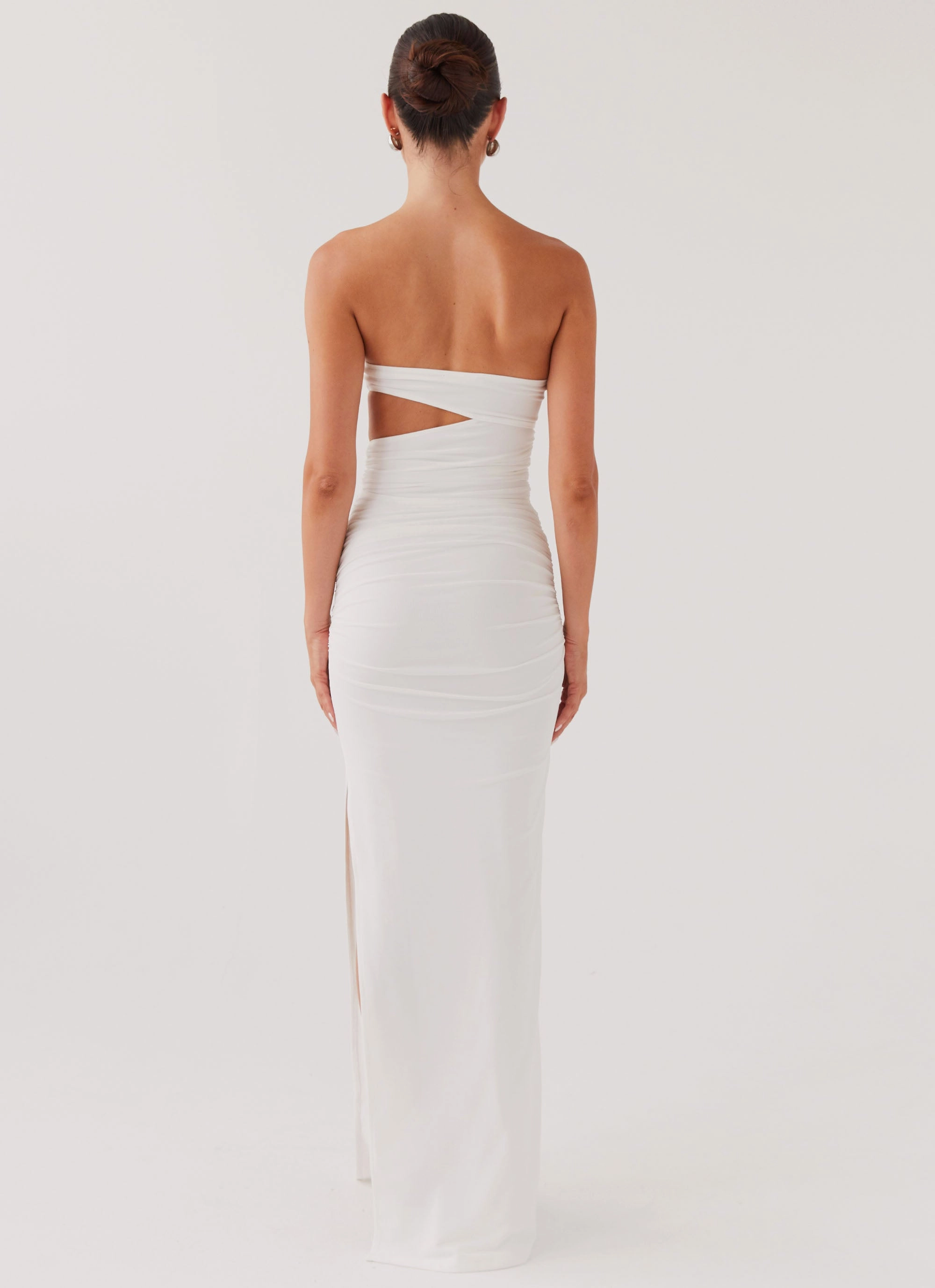 Easy Mood Into Pieces Mesh Maxi Dress - White